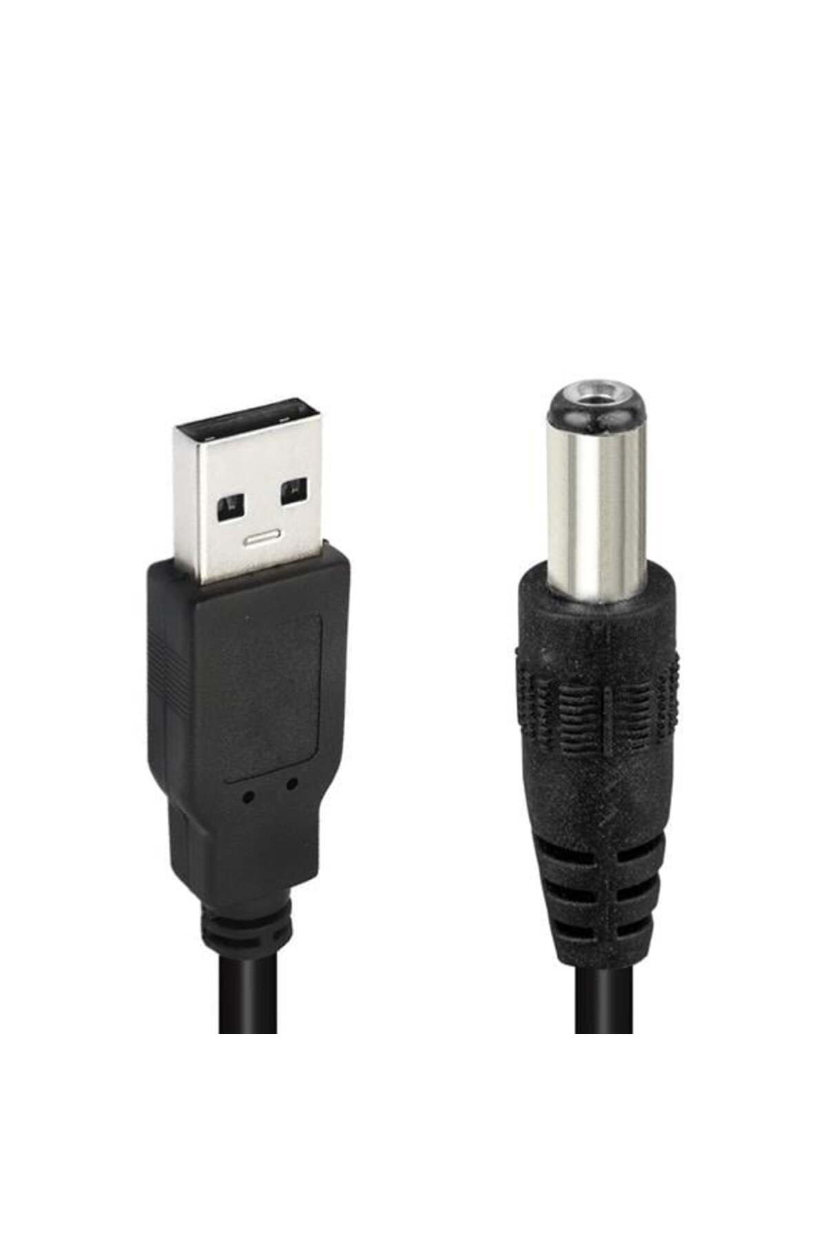 nazeninstoğu Usb Erkek 5.5*2.5 Uçlu Adaptör Jackli 1 Mt Kablo