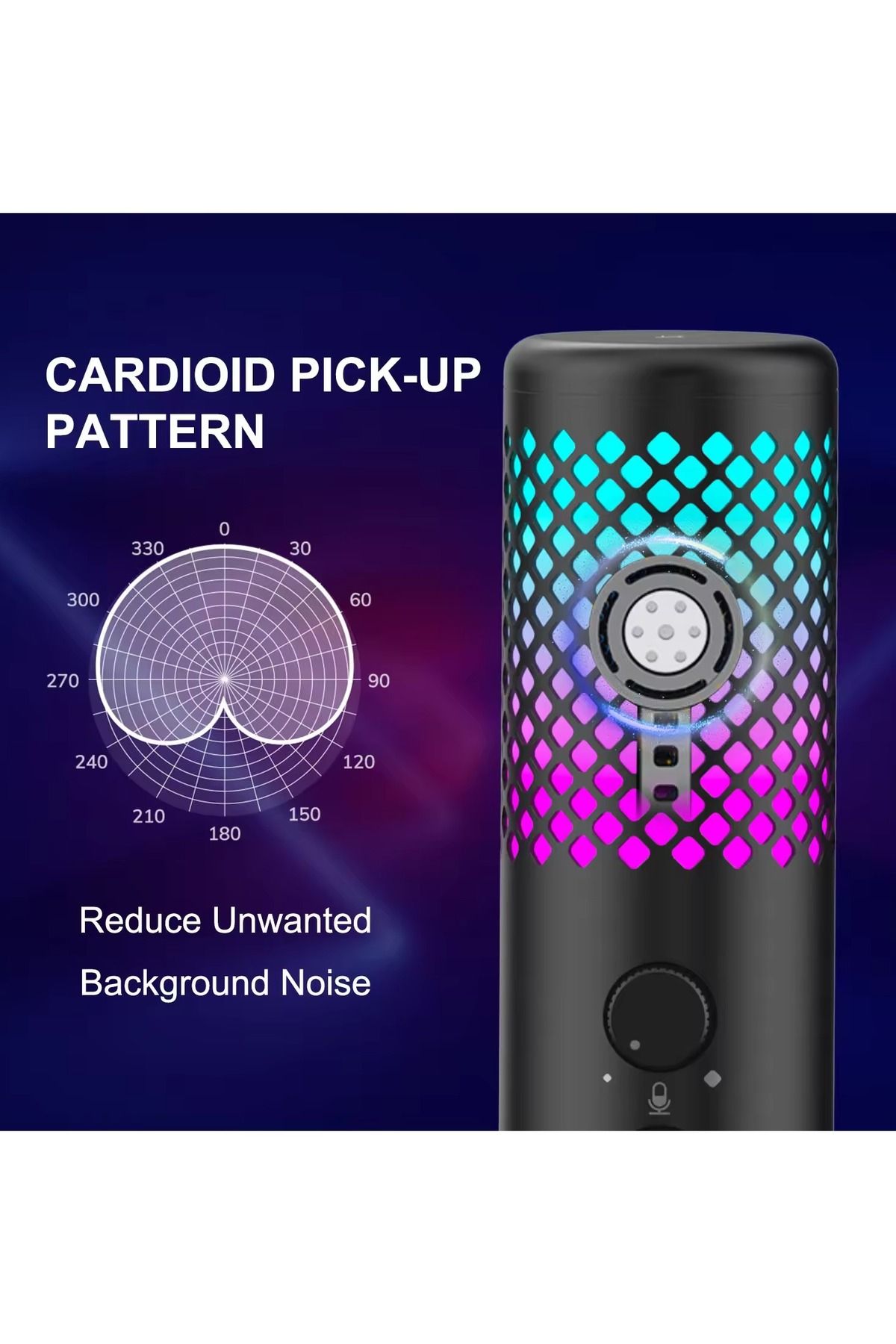 Spark-USB Gaming Microphone for Streaming,Podcasts,Recording,Desktop Mic with RGB,Mac/PS 3