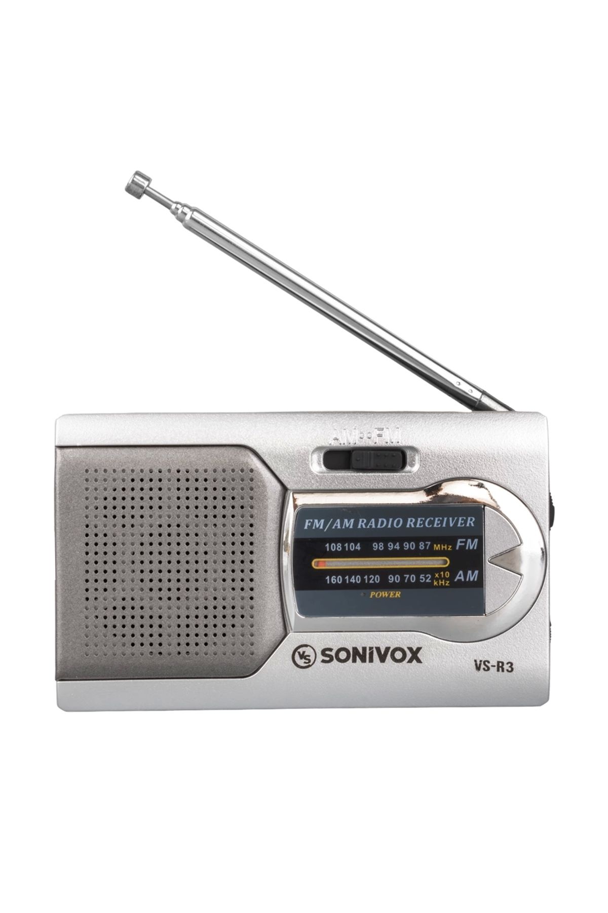 Eng GÜMÜŞ RENK CEP TİPİ ANALOG FM RADYO VS-R3 (4172)