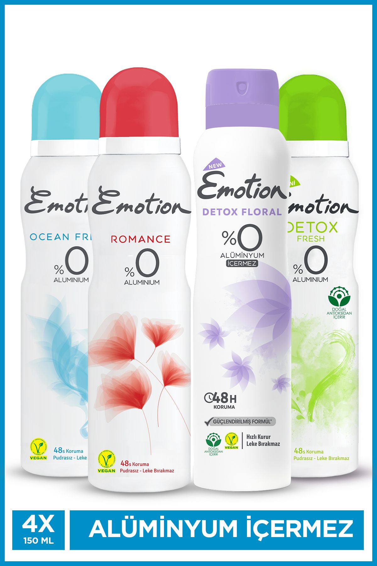 Emotion Kadın Deodorant Karma Set 4x150 Ml