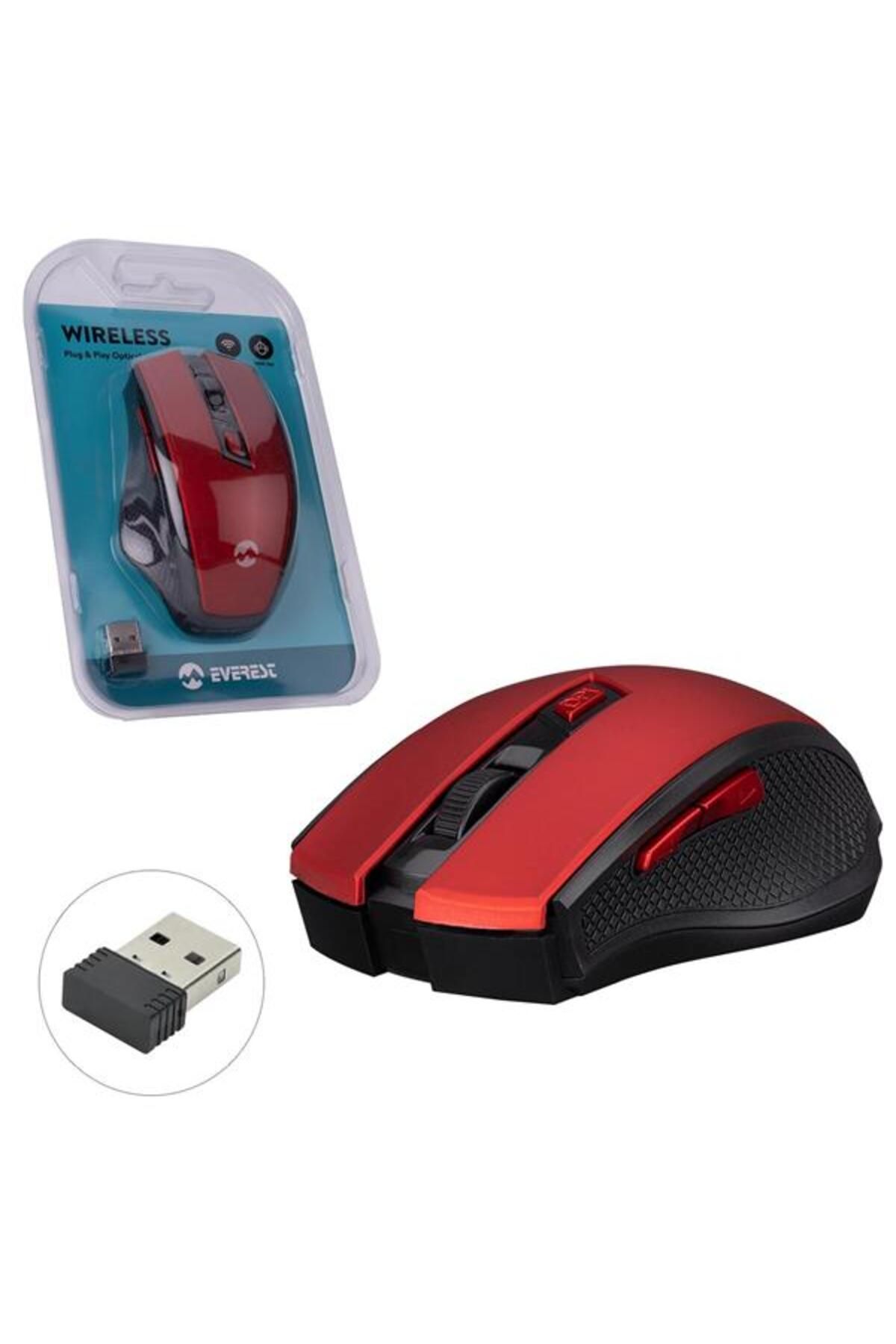 ShopZum Smw-777 Usb 2.4Ghz OptiK Kablosuz Mouse (Kirmizi*SiYah)