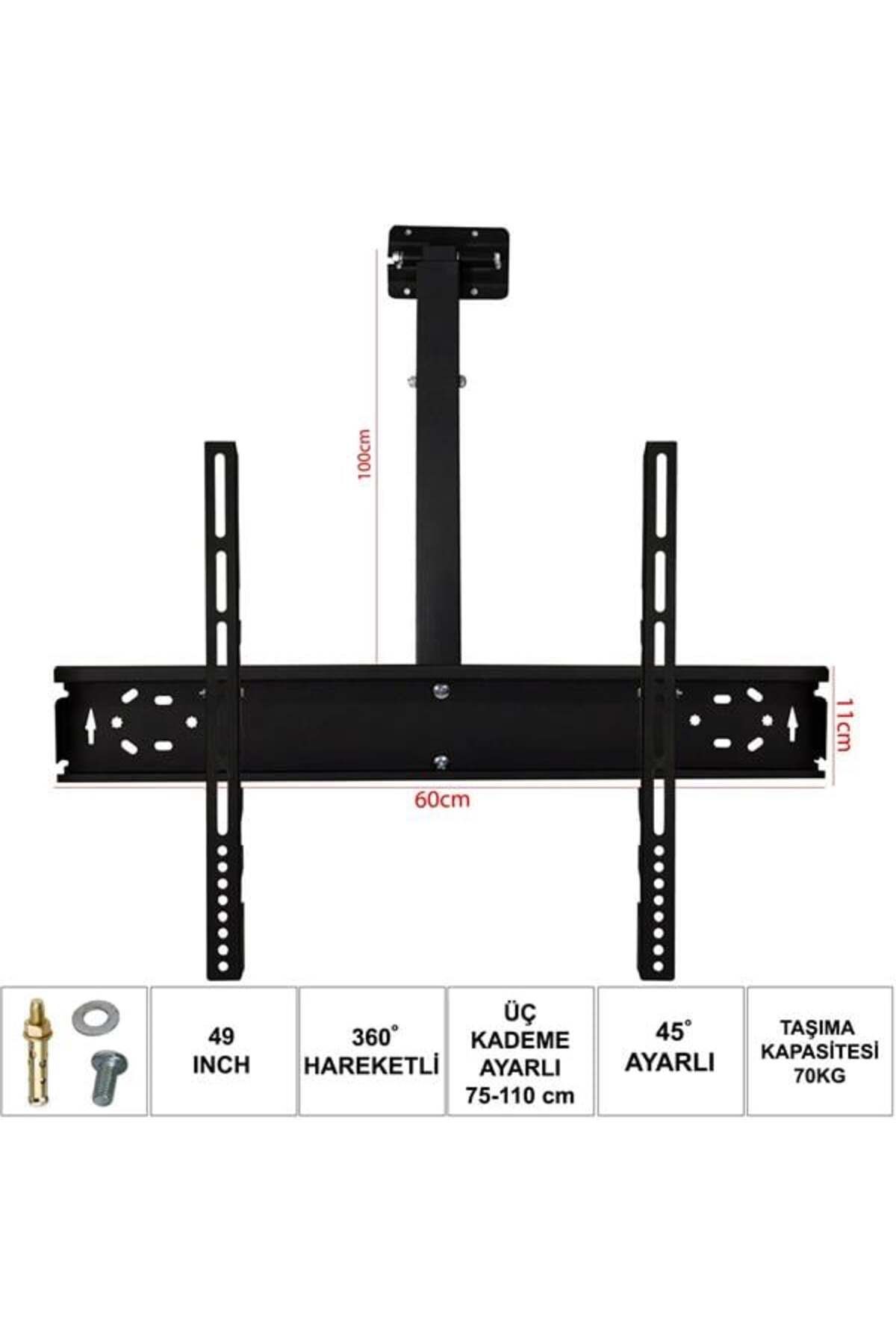 BRL UFİX 6011 Lcd Askı Aparatı Tavan Hareketli 42-49-55 İnç 106-124-140Cm