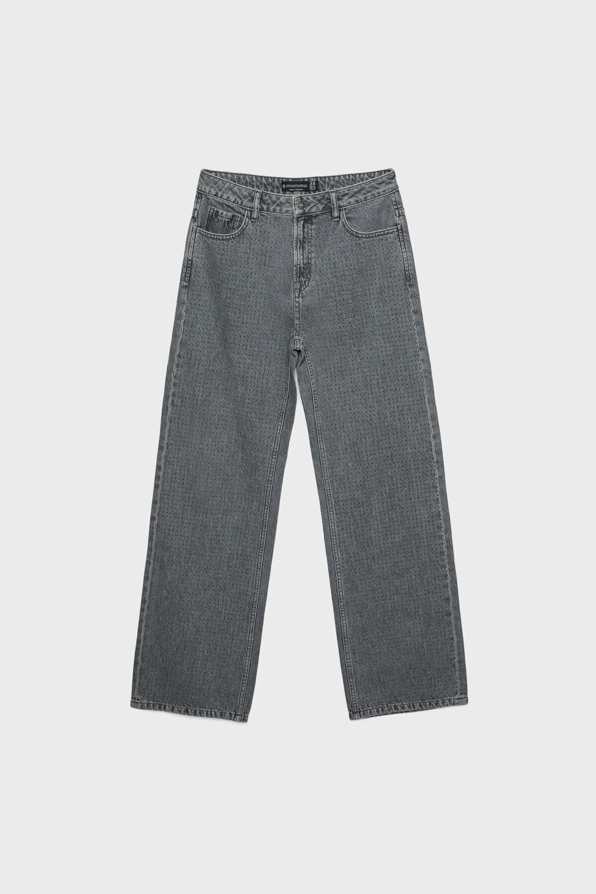 Stradivarius-Straight-fit jeans with rhinestones 5