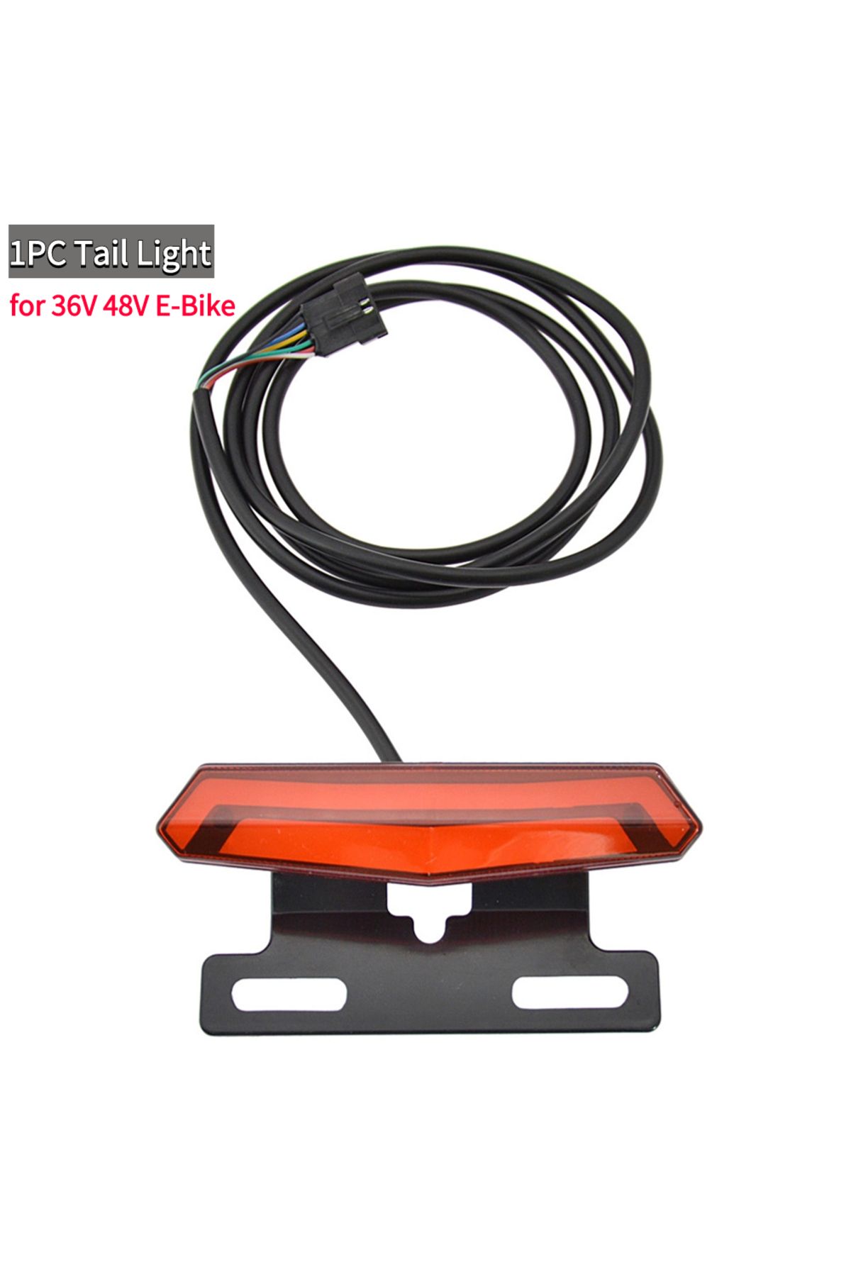 Choice-1pc Tail Light B E-bike Front Brake Rear Light Set 24v 48v Bike Rack Lamp With Horn Headlight Switch 1