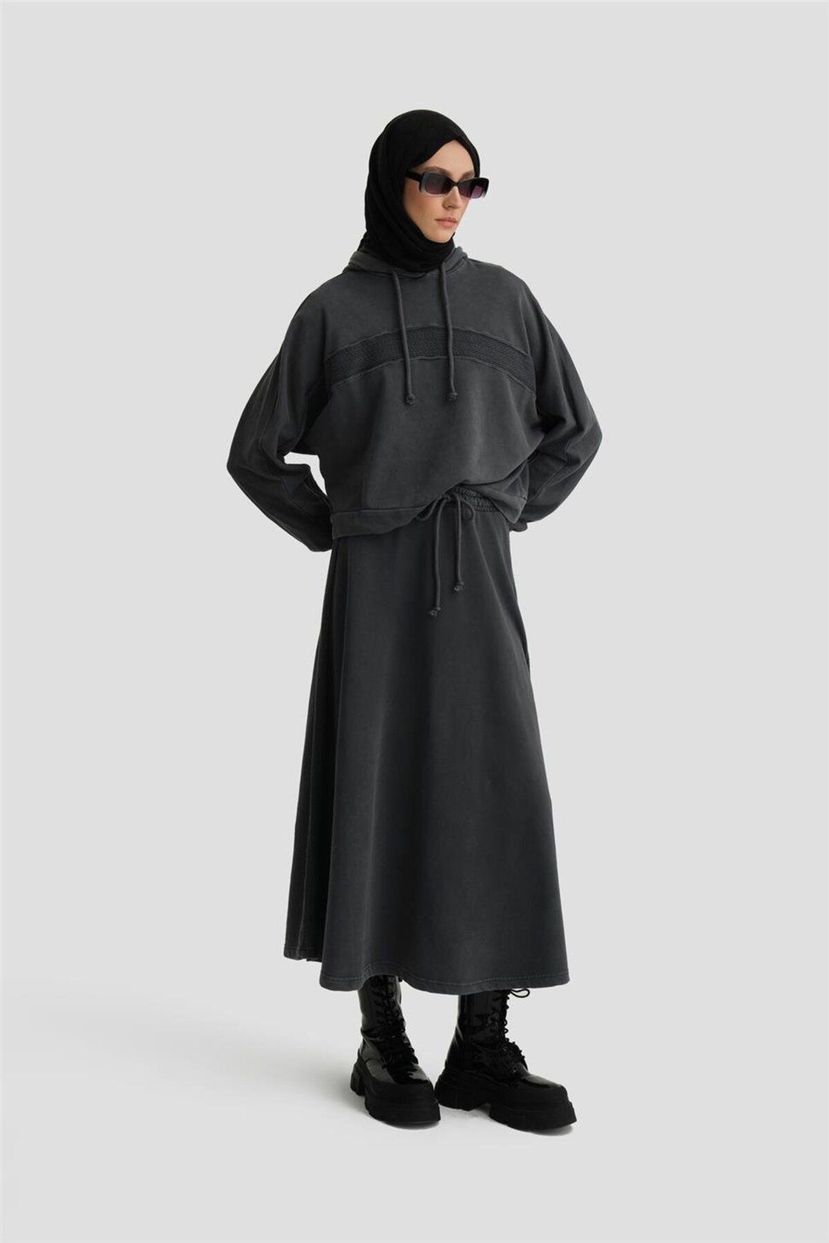 کت و شلوار بافتنی 24kd6807 آنتراسیت Armine