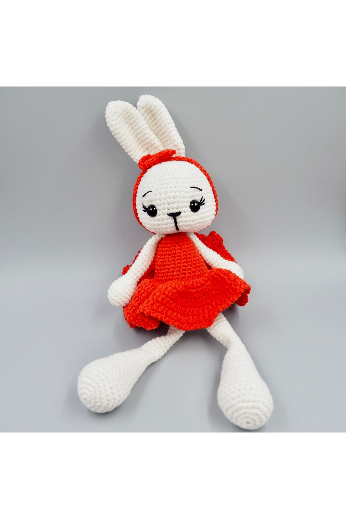 bezenist Turuncu Elbiseli Tavşancık Amigurumi Oyuncak