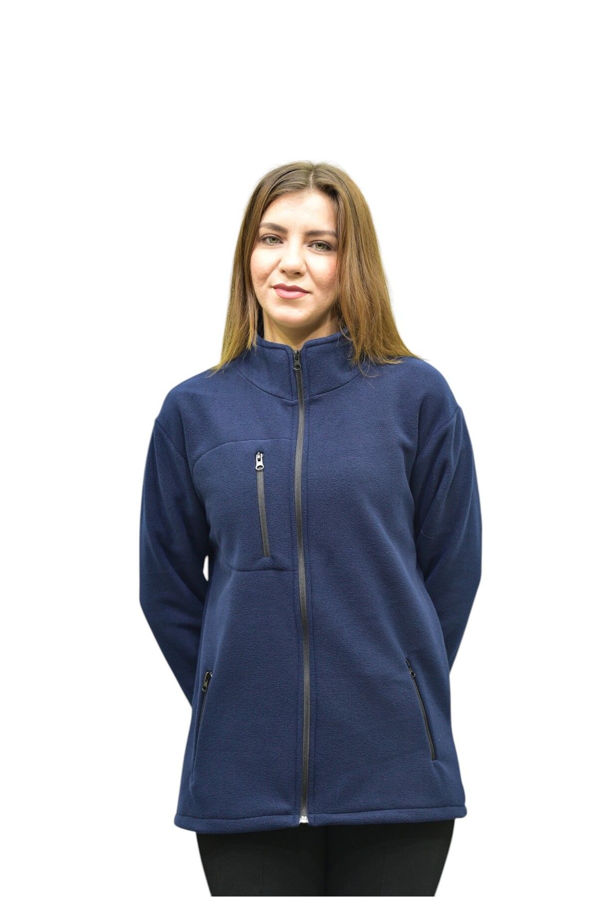 cabrio Unisex Polar Tüylenme Yapmayan Standart Fit Dik Yaka Soğuk Geçirmez 3 Cepli