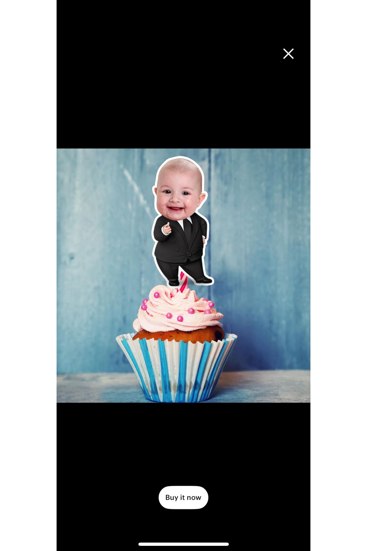 atölyesude Bebek Temalı Konsept Fotoğraflı Doğum Günü Cupcake Kürdanı & Pasta Süsleri