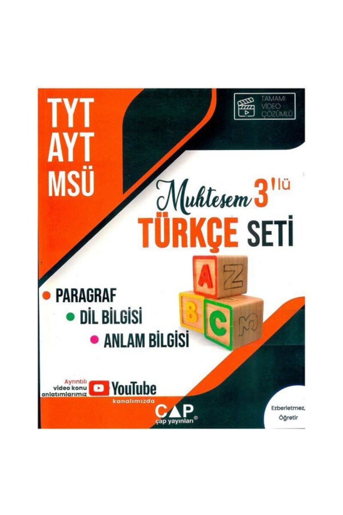 Çap Yayınları Çap TYT AYT MSÜ Muhteşem 3 lü Türkçe Seti Parlayan Proje Ayraç Hediye