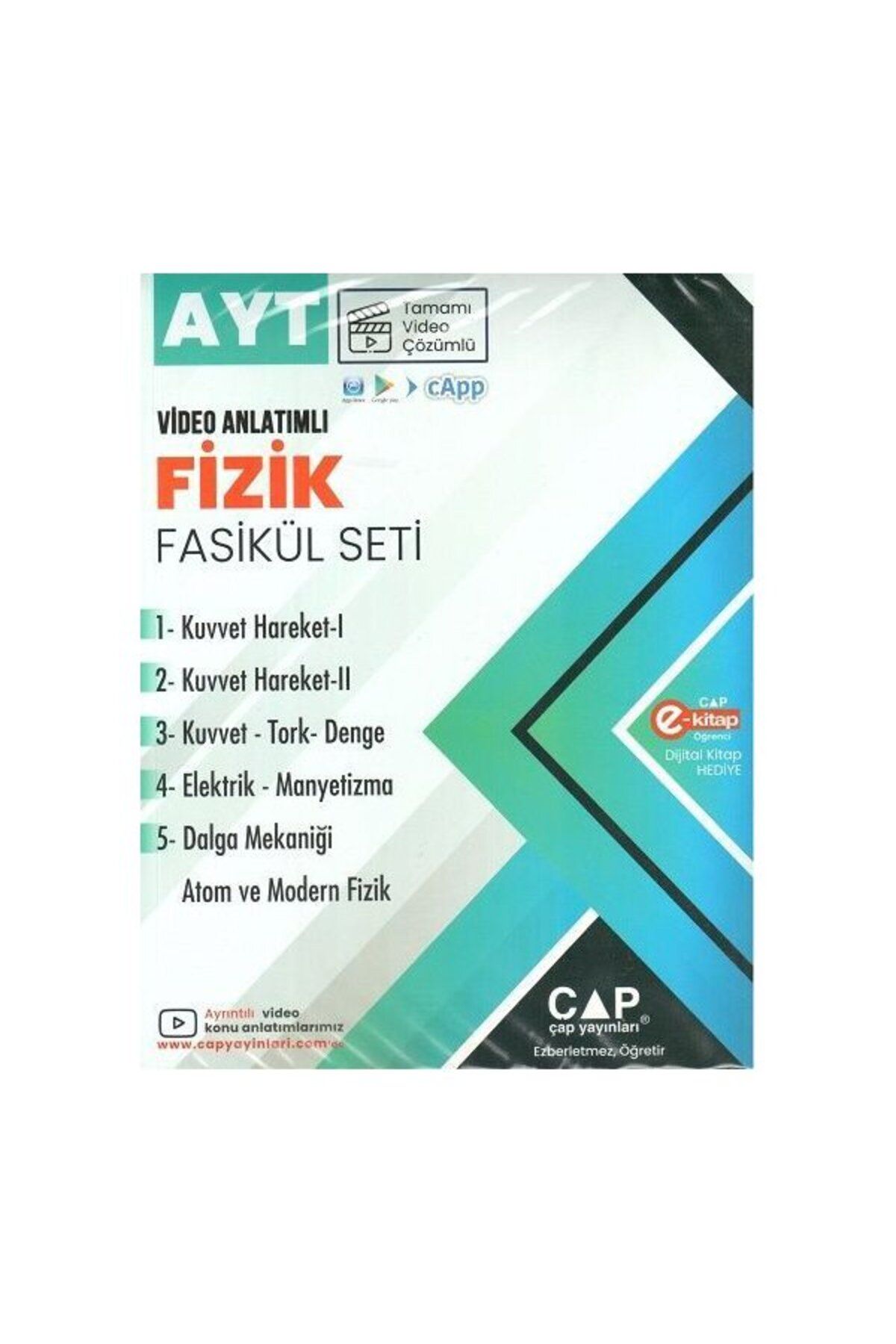 Çap Yayınları Çap AYT Fizik Seti Parlayan Proje Ayraç Hediye