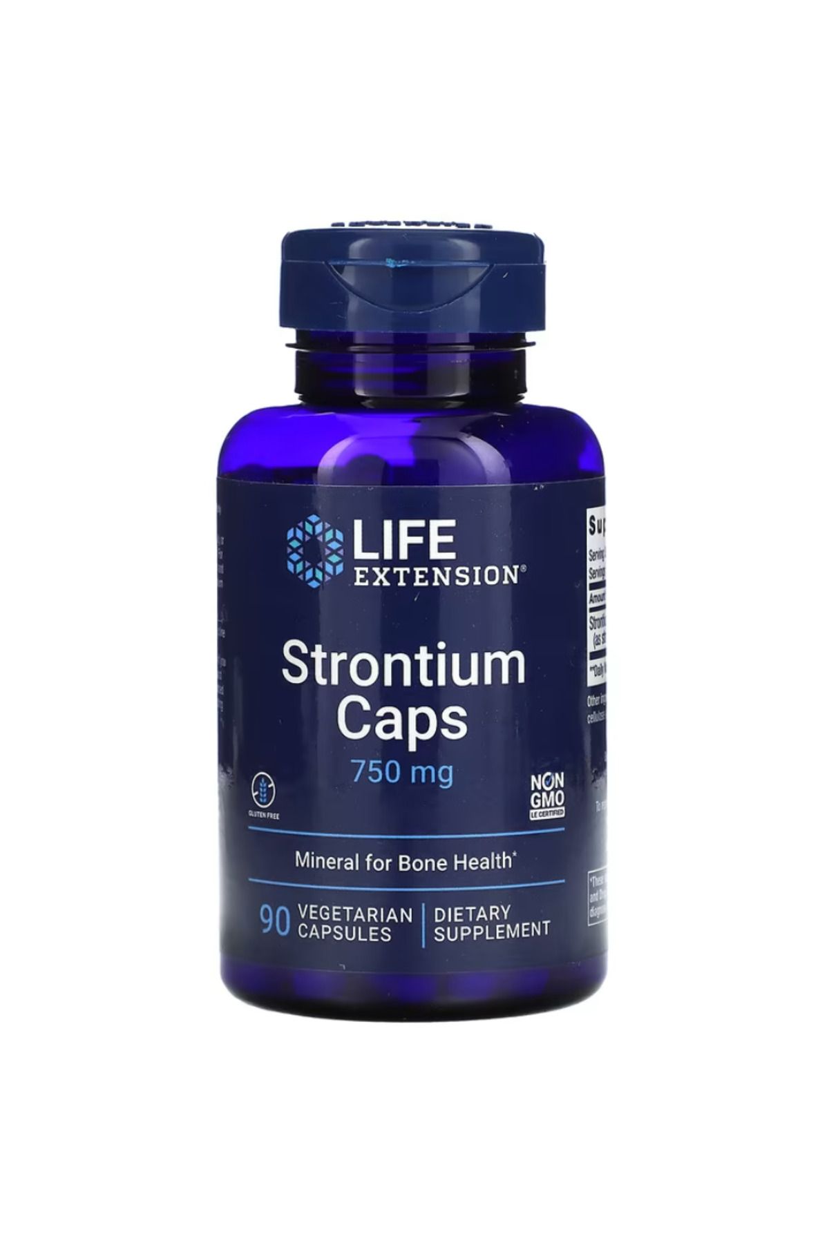 Life Extension Strontium Caps, 750 Mg, 90 Vegetarian Capsules (250 Mg Per Capsule) vr54