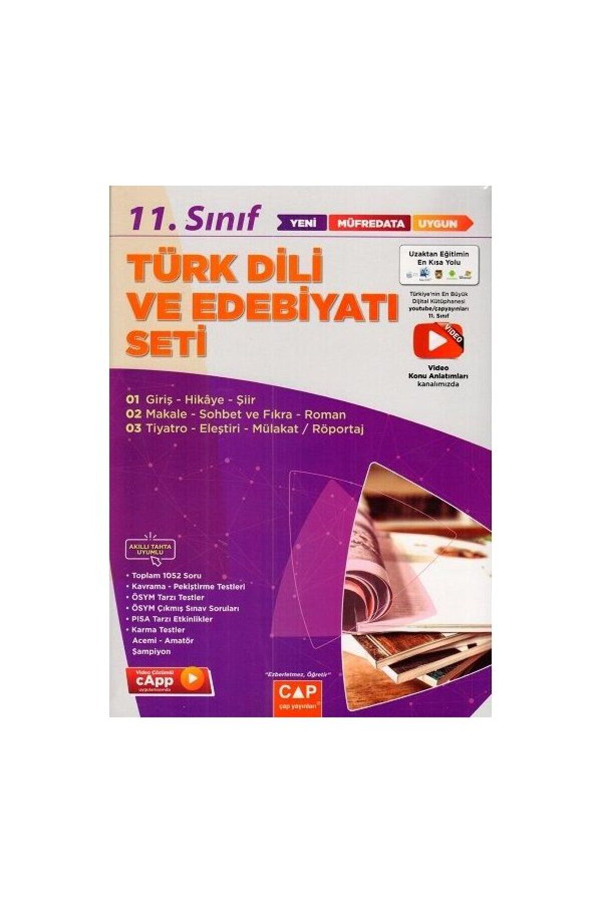 Çap Yayınları Çap 11. Sınıf Türk Dili ve Edebiyatı Seti Parlayan Proje Ayraç Hediye