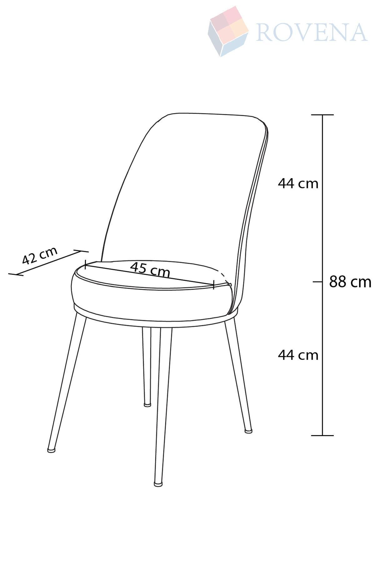 Ema Beyaz Mermer Desen 70x110 Mdf Sabit Mutfak Masası Takımı 2 Adet Sandalye-3