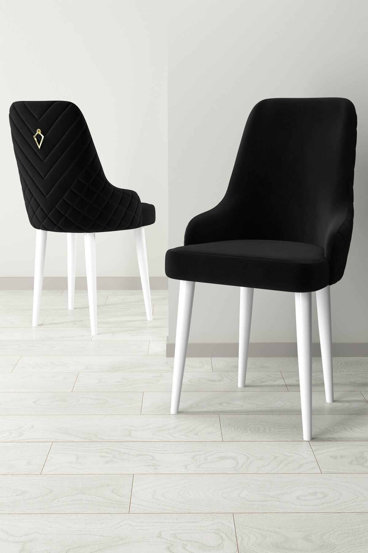 Natan Beyaz Mermer Desen 80x132 Mdf Açılabilir Yemek Masası Takımı 6 Adet Sandalye-3