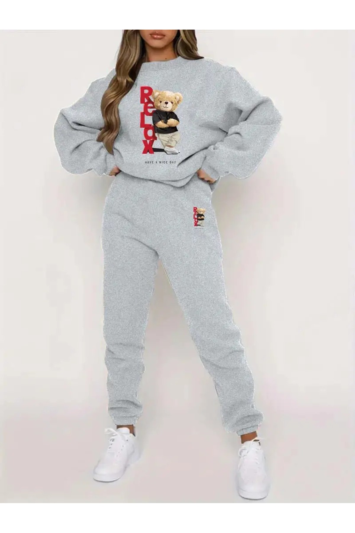 DAXİS Sportwear Company Жіночий спортивний костюм з принтом ведмедика - компл...