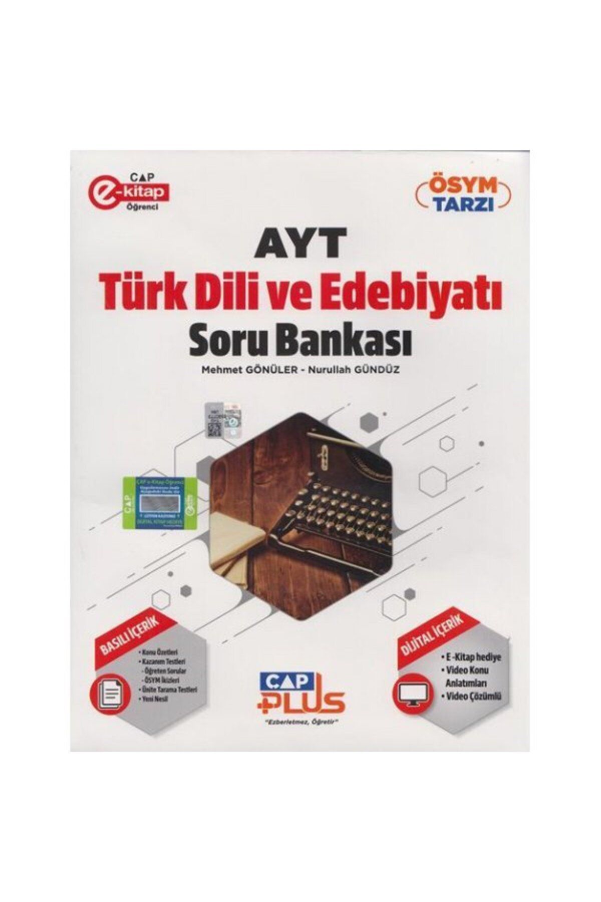 Çap Yayınları Çap AYT Türk Dili ve Edebiyatı Plus Serisi Soru Bankası Parlayan Proje Ayraç Hediye