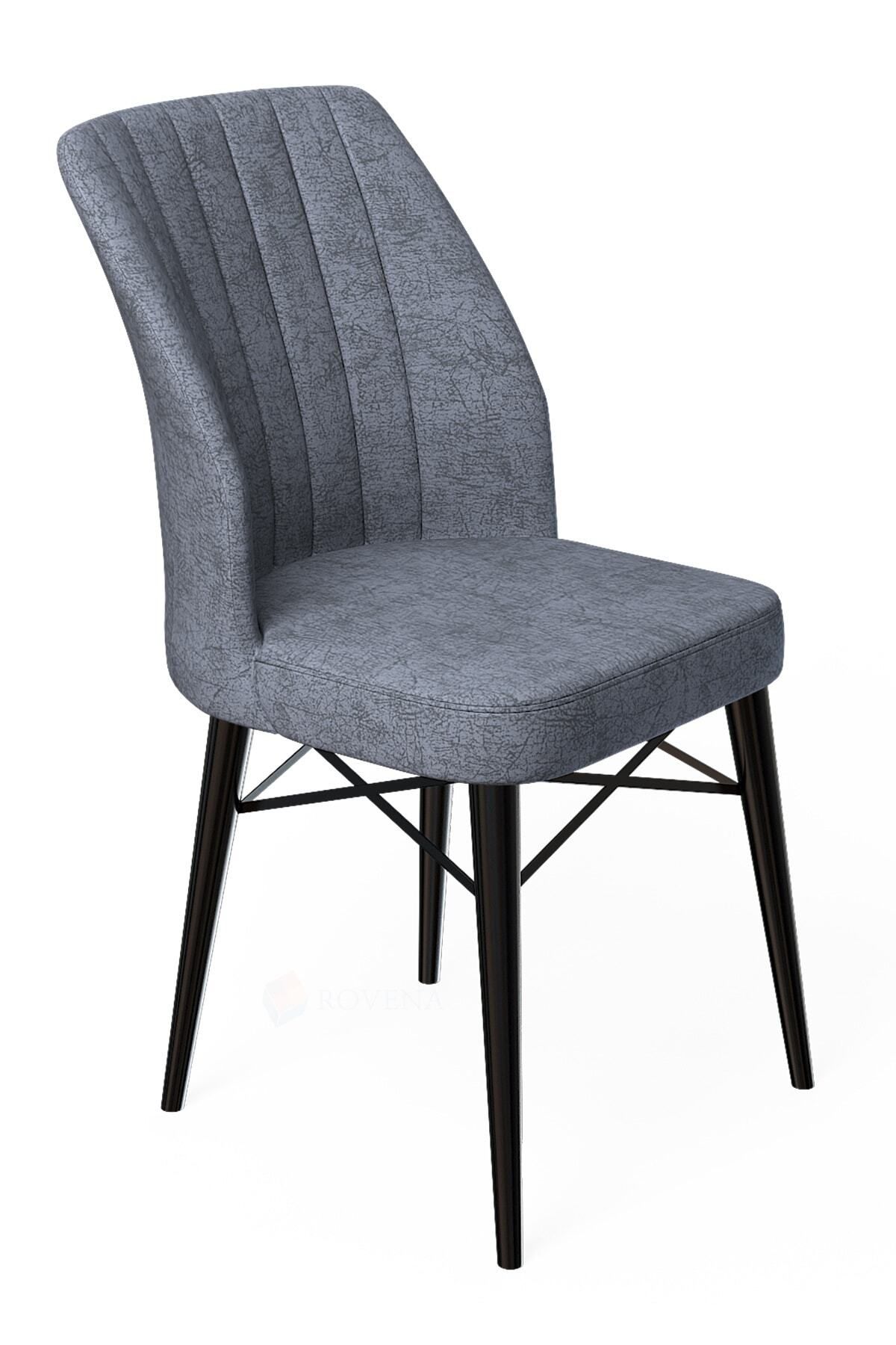 Rima Siyah Mermer Desen 70x110 Mdf Sabit Mutfak Masası Takımı 4 Adet Sandalye-4