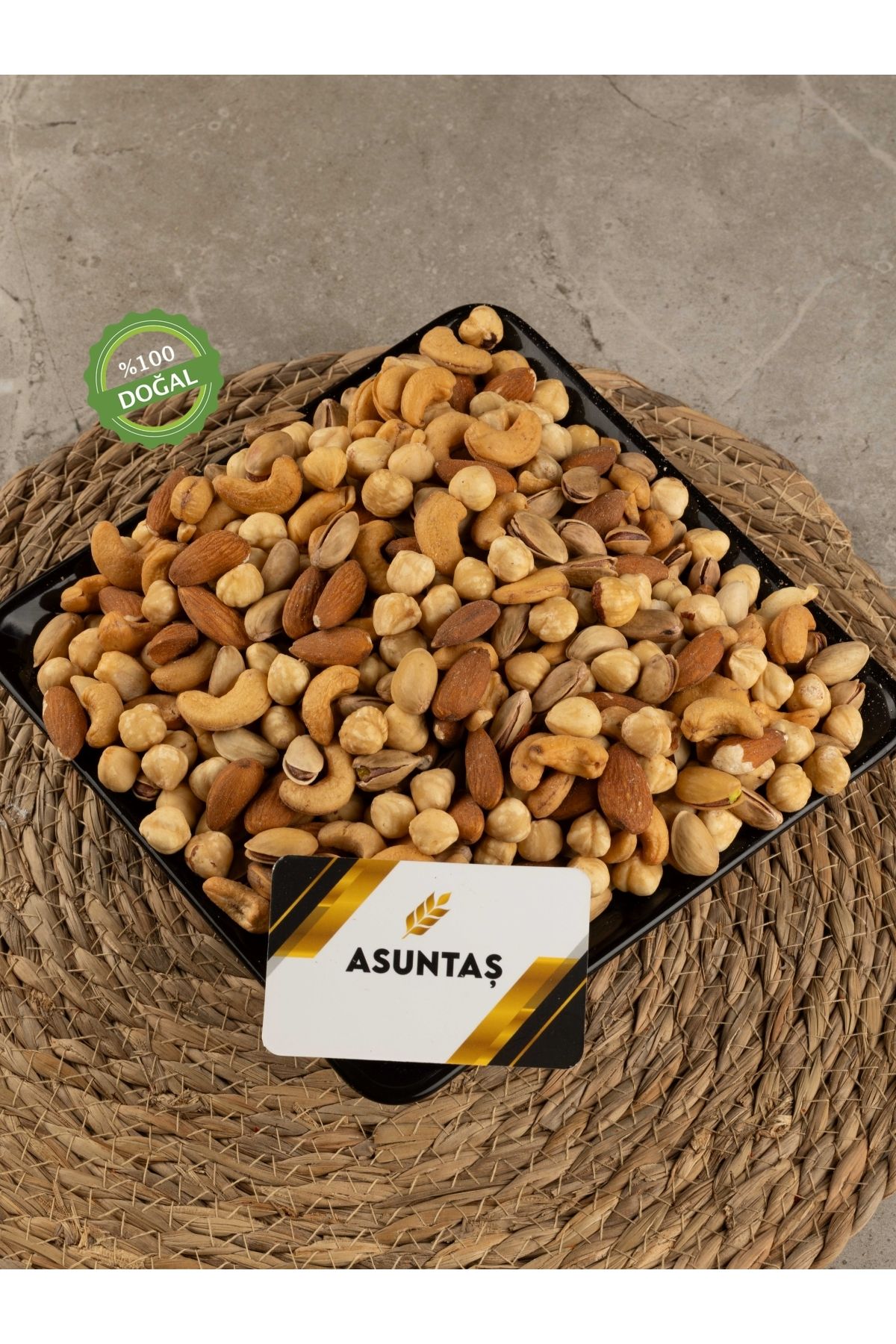 ASUNTAŞ Taze Fındık Antep Fıstığı Kaju Badem Lüks Karışık Vakumlu 1kg