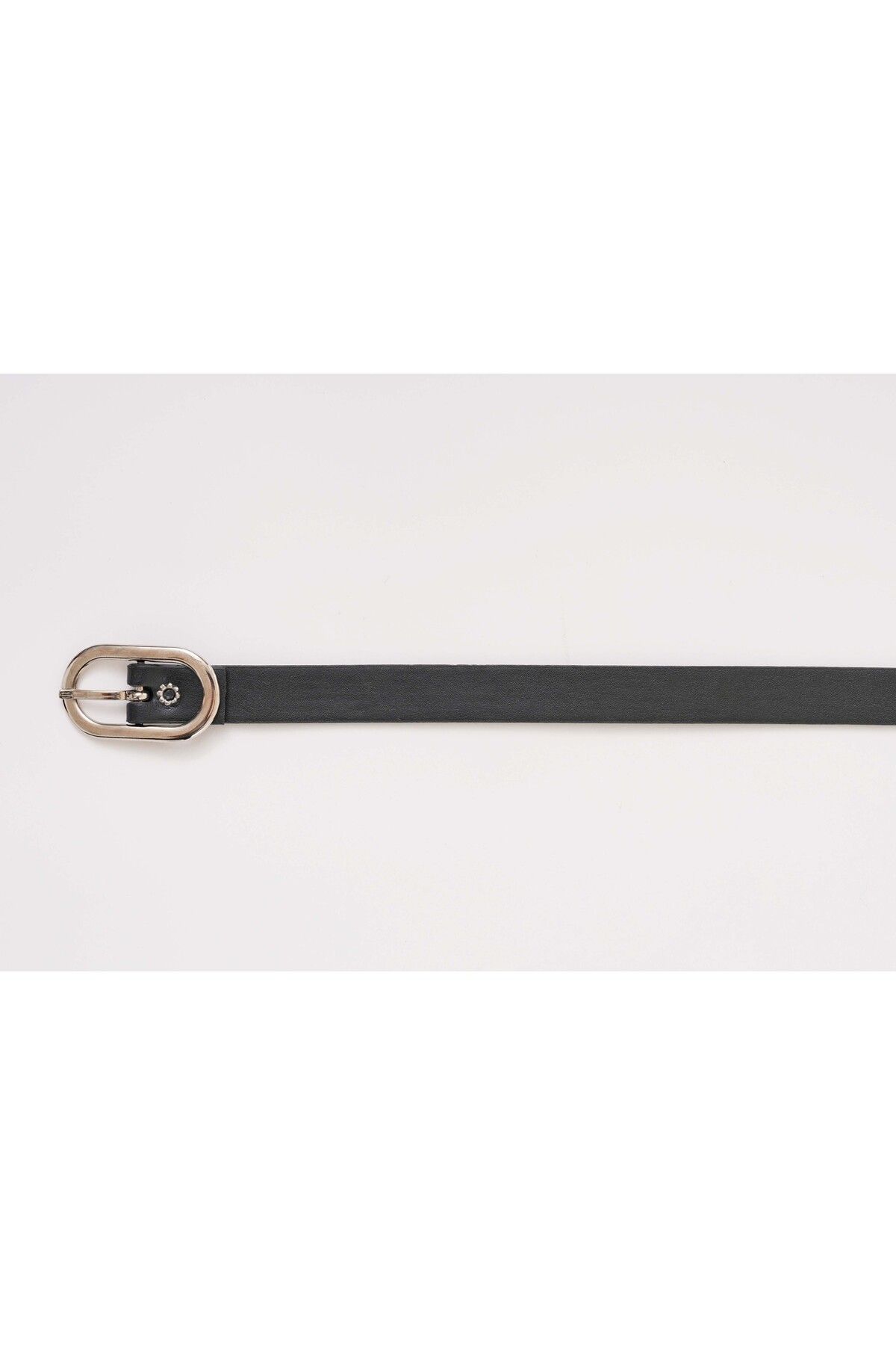 bayansepeti-Black Leather Thin Belt 7070 6