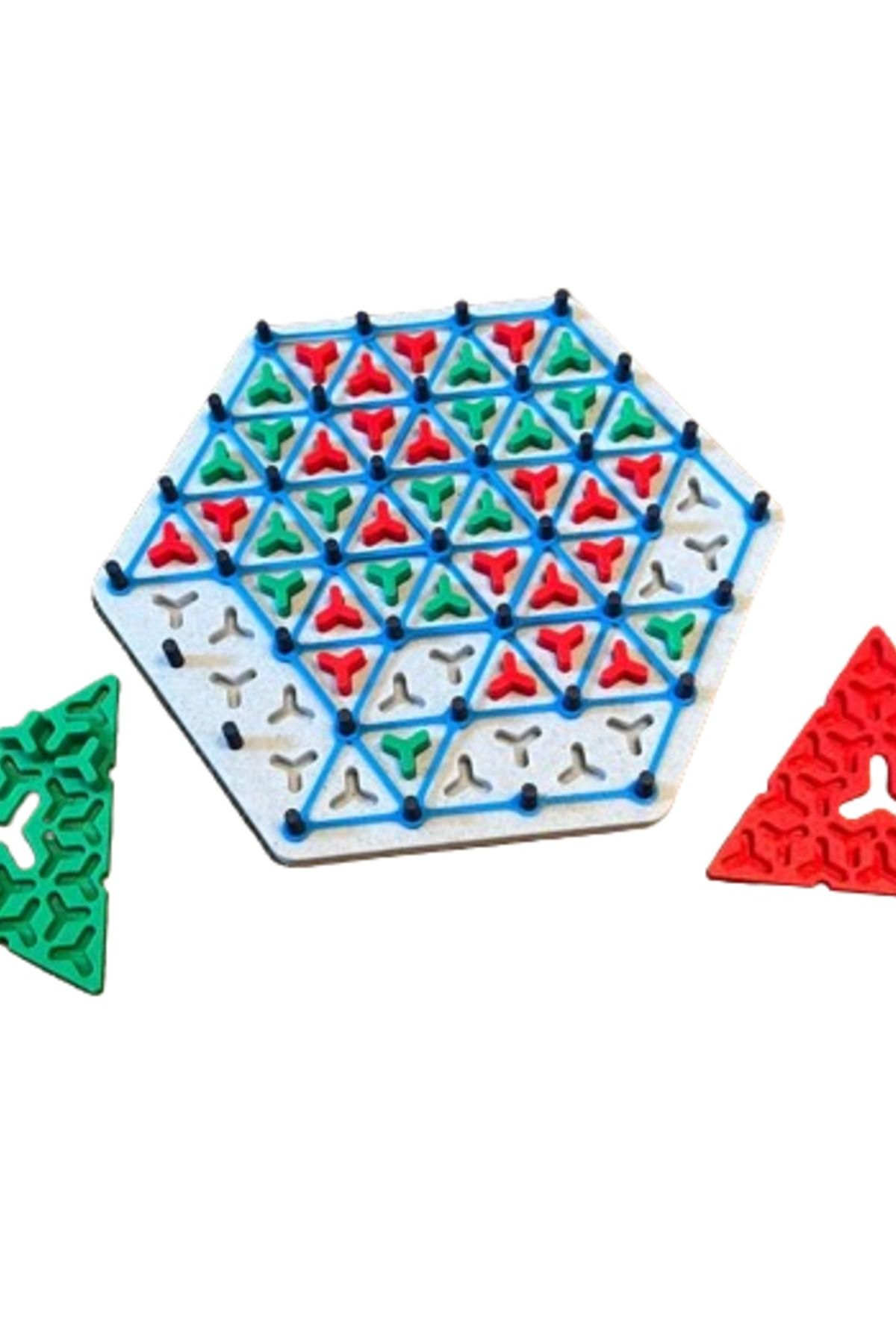 3D Brothers-Triangle Triggle Rubber Band Board Game with Box for Family Fun 1