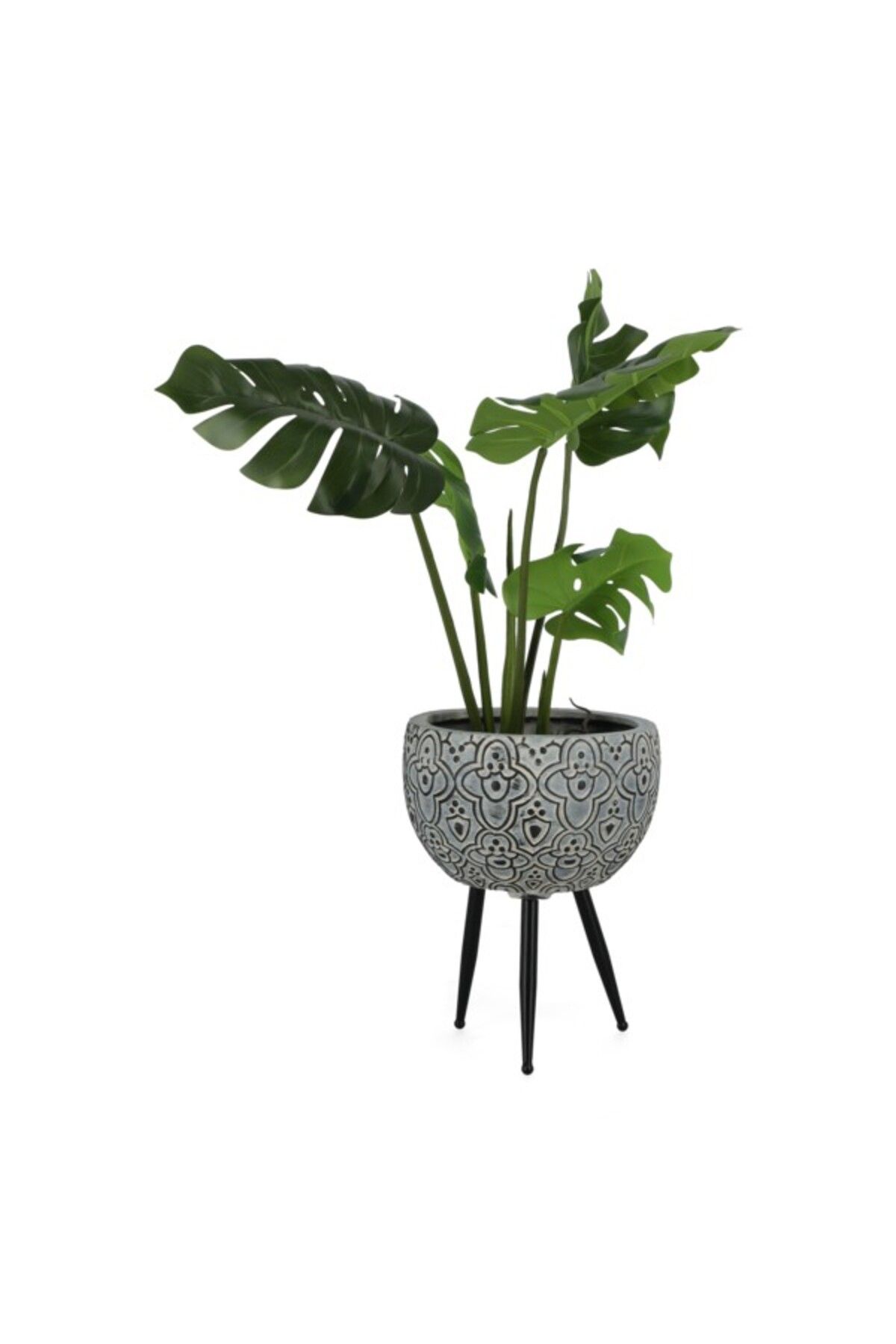 SERENE-Quick Cleaning Portable Round Planter with Tripod Stand 2