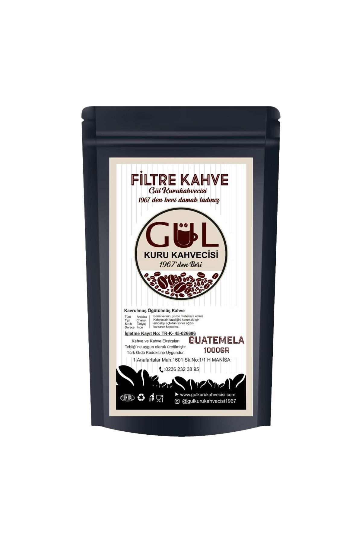 GÜL KURU KAHVECİSİ Guatemela Öğütülmüş Filtre Kahve 1 Kg