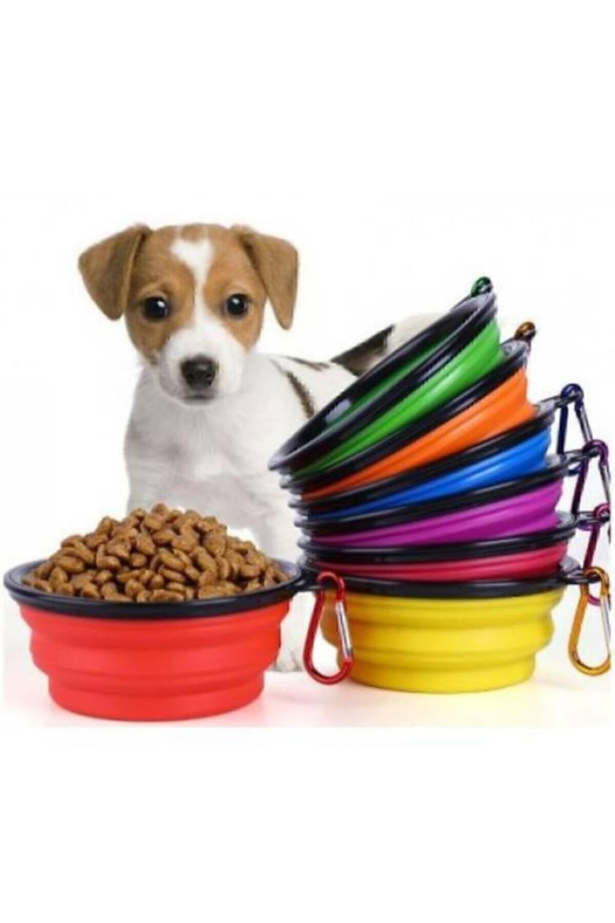 Melidya Katlanabilir Kedi Köpek Mama Su Kabı Evcil Hayvan Kap Taşınabilir 6 RENK