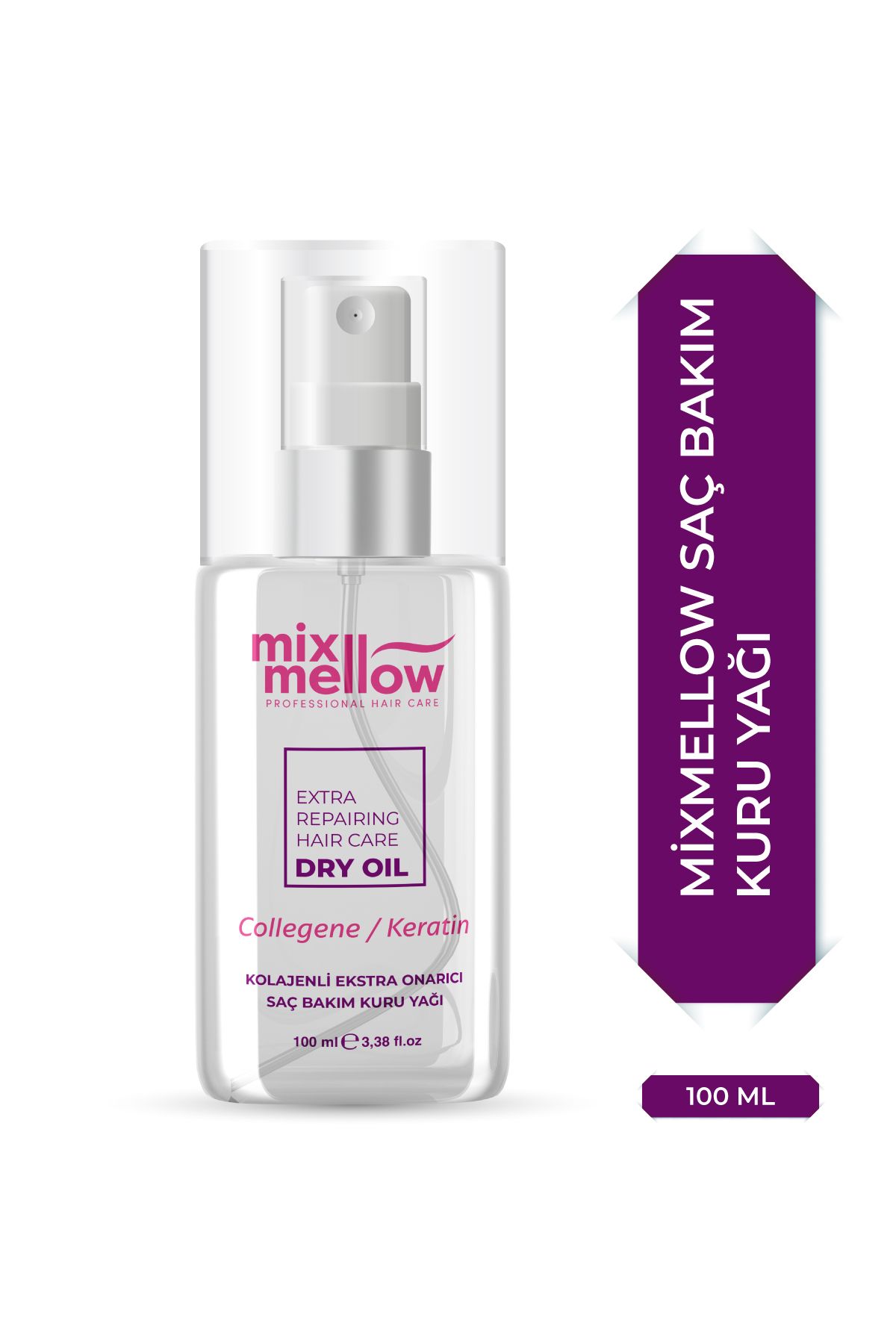 Mixmellow Kolajenli Ekstra Onarıcı Saç Bakım Kuru Yağı 100ml - Extra Repairing Hair Care Dry Oil