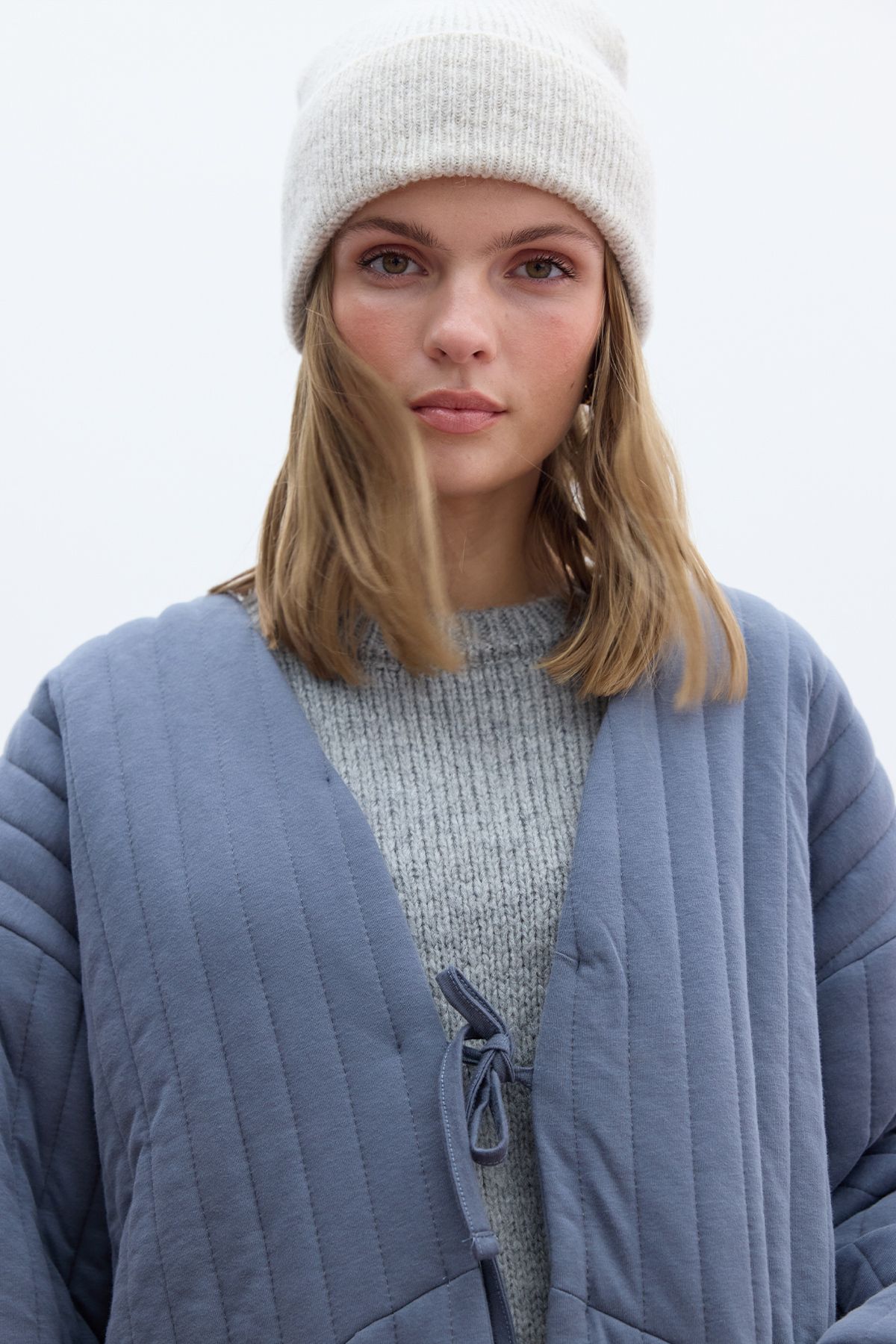 Manuka-Indigo Quilted Laced Coat 5