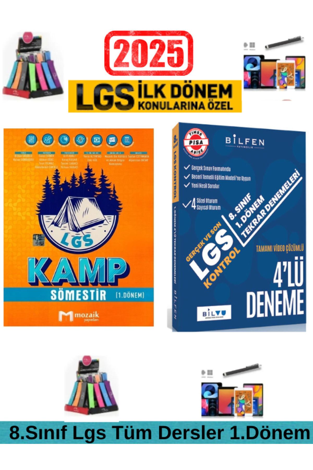 Marsis Yayınları Mozaik 8.Sınıf Lgs 1.Dönem Tüm Dersler Soru Bankası+Bilfen 8. SINIF LGS 1.DÖN. SON KONTROL 4 Deneme
