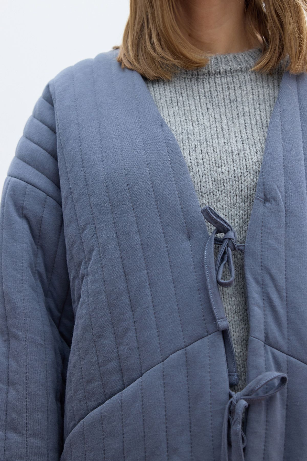 Manuka-Indigo Quilted Laced Coat 3