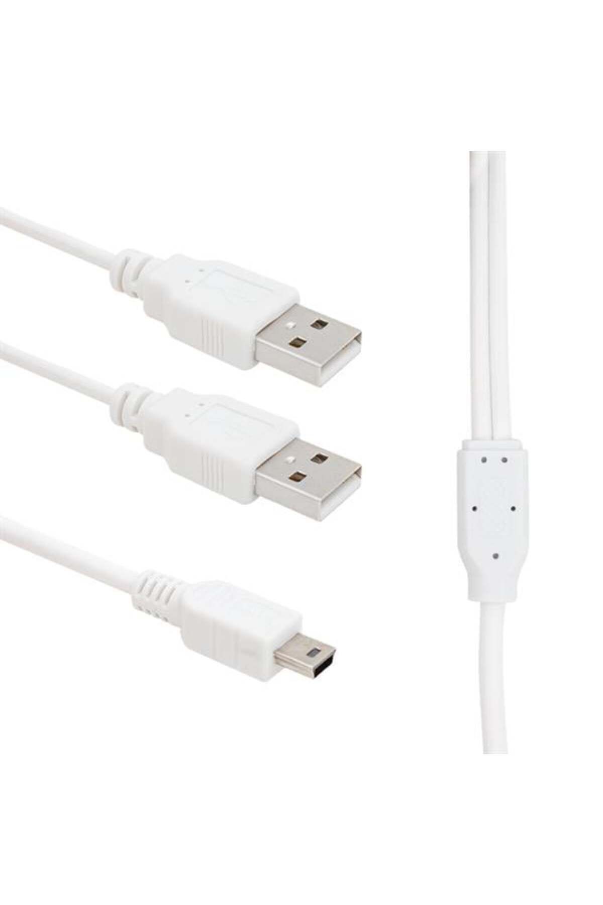 nazeninstoğu Power Usb 2xerkek - Mini Usb 5 Pin (2.0V) 1.5 Metre V3 Kablo (8861=11937)