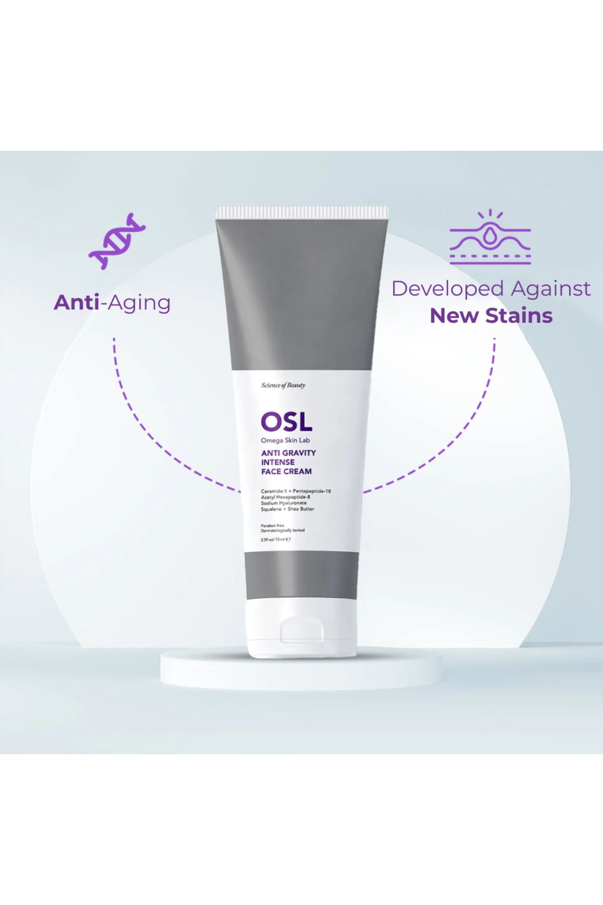OSL Omega Skin Lab-OSL Anti Gravity Intense Face Cream, 75ML - Retinol Serum for Face,  Retinol Infused with Ceramide I 3