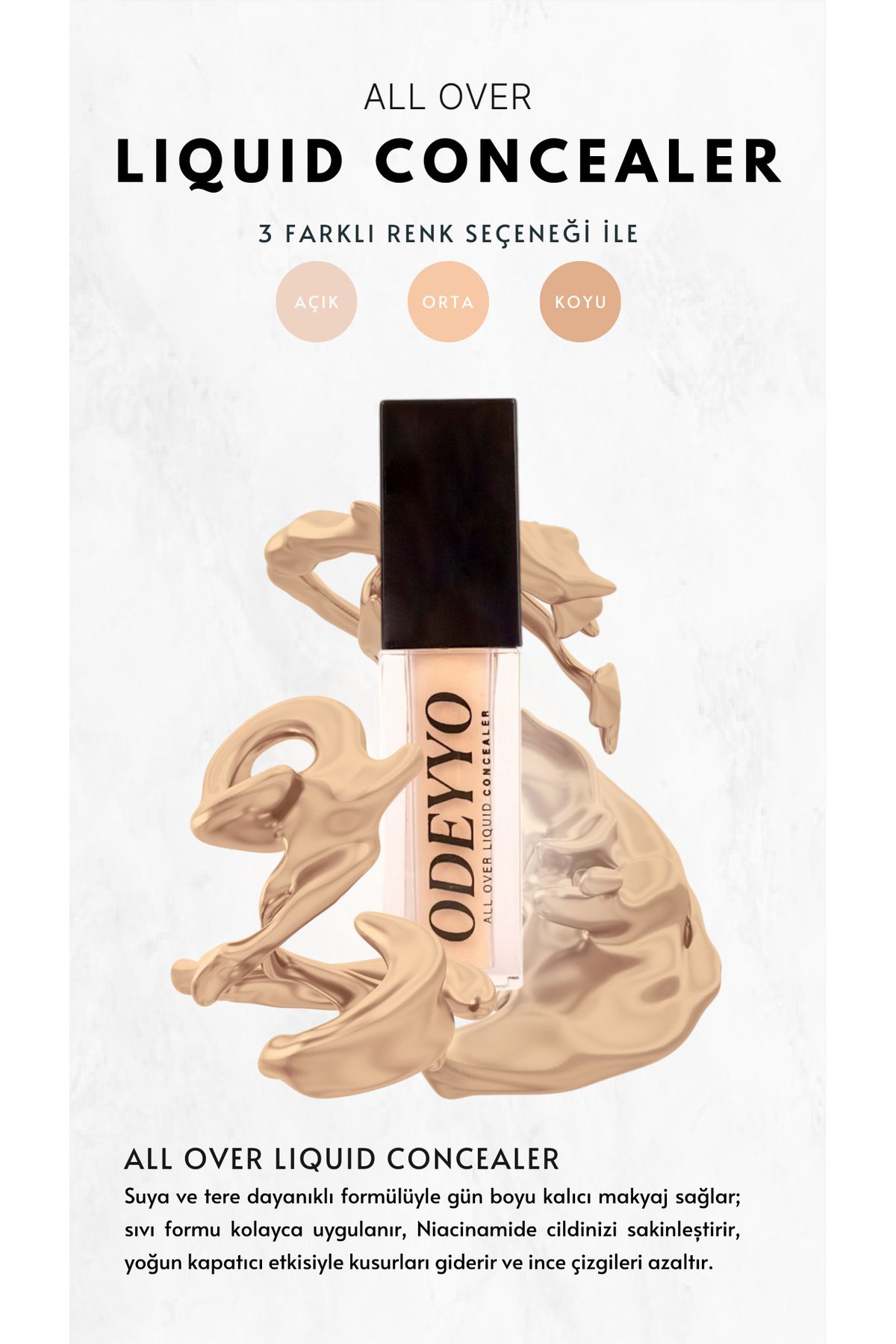 Odeyyo All Over Liquid Concealer Koyu Ton Roma