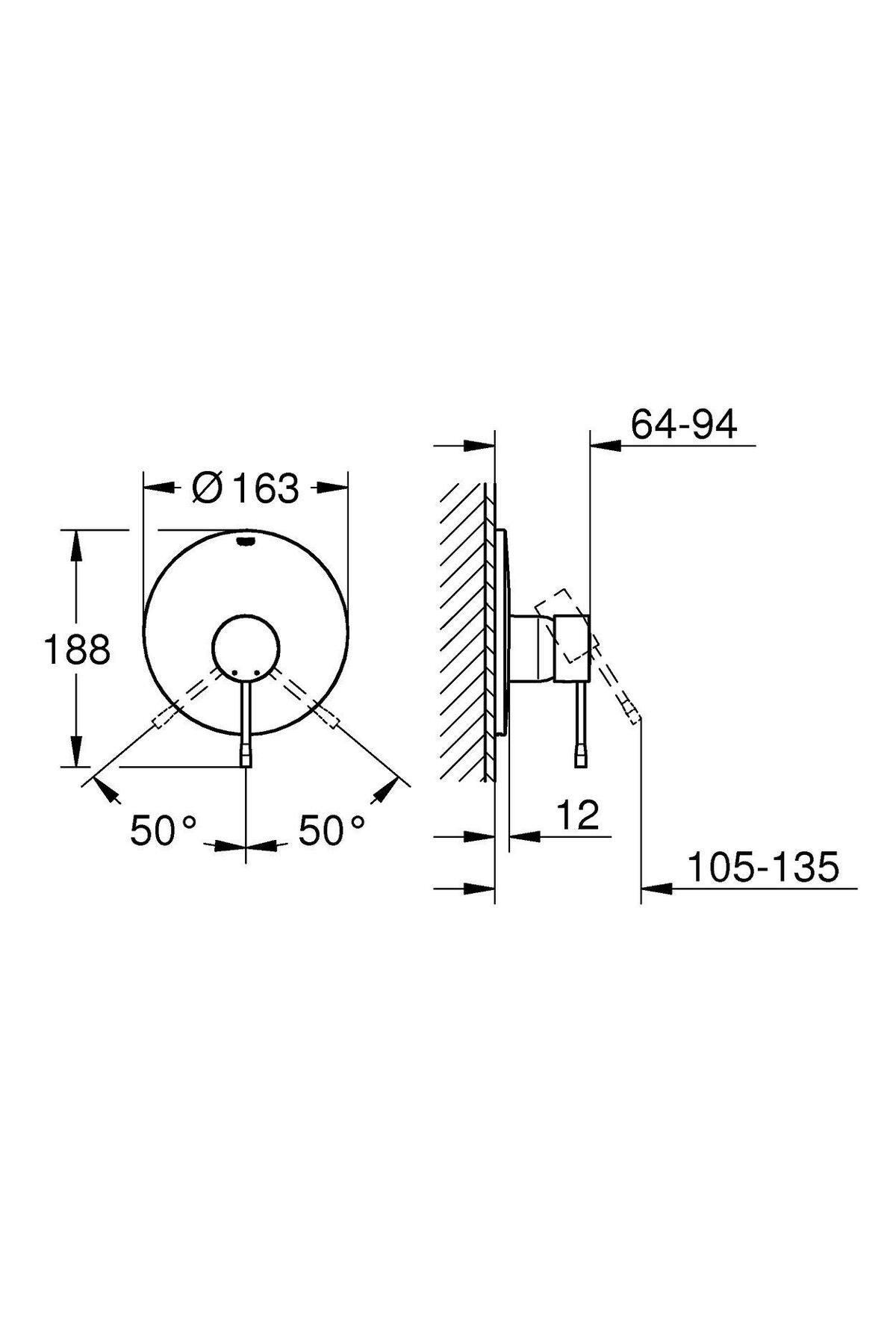 Grohe-Essence New Built-In Shower Faucet - 19286001 2