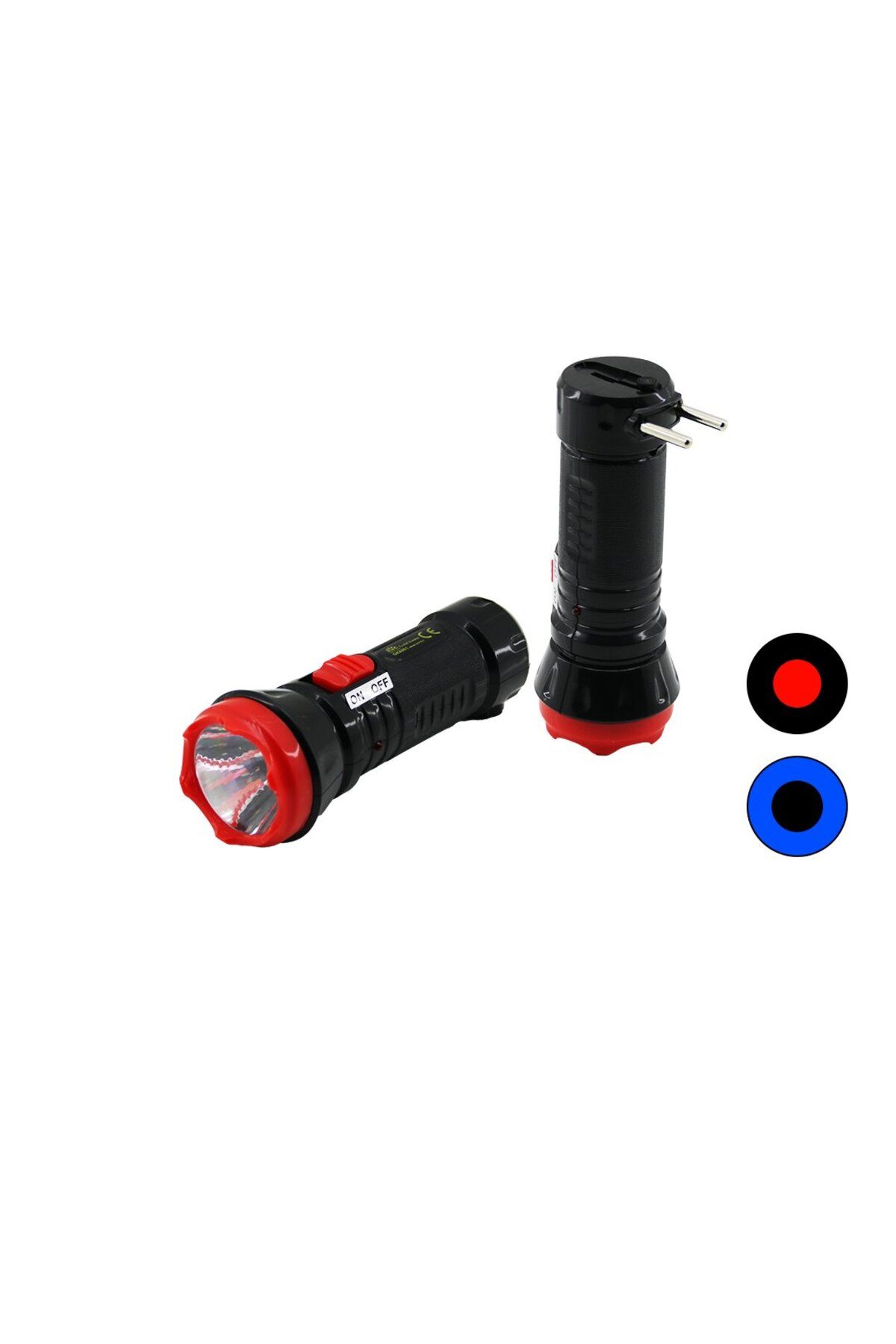 Ayaz World 1W TEK LED FİŞ ŞARJLI EL FENERİ UZUN MESAFELİ (4767) - AYZ6656-2897