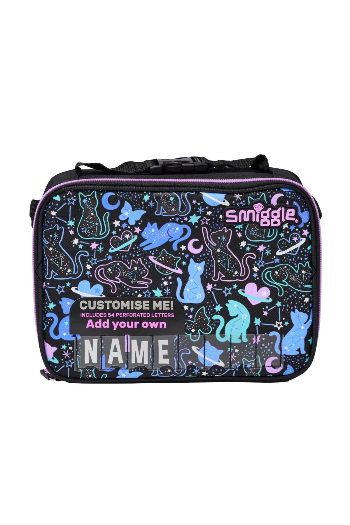 SMIGGLE KEDİ VE KALP DETAYLI BPA İÇERMEYEN ISI YALITIMLI İSİM YAZILABİLEN BESLENME ÇANTASI