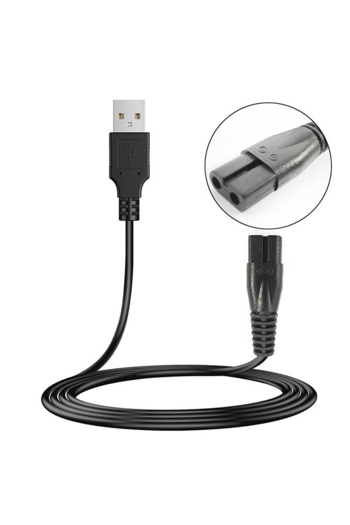 evimera G-5353 Güç Power Tıraş Kablosu Usb 1 Metre Siyah No 3