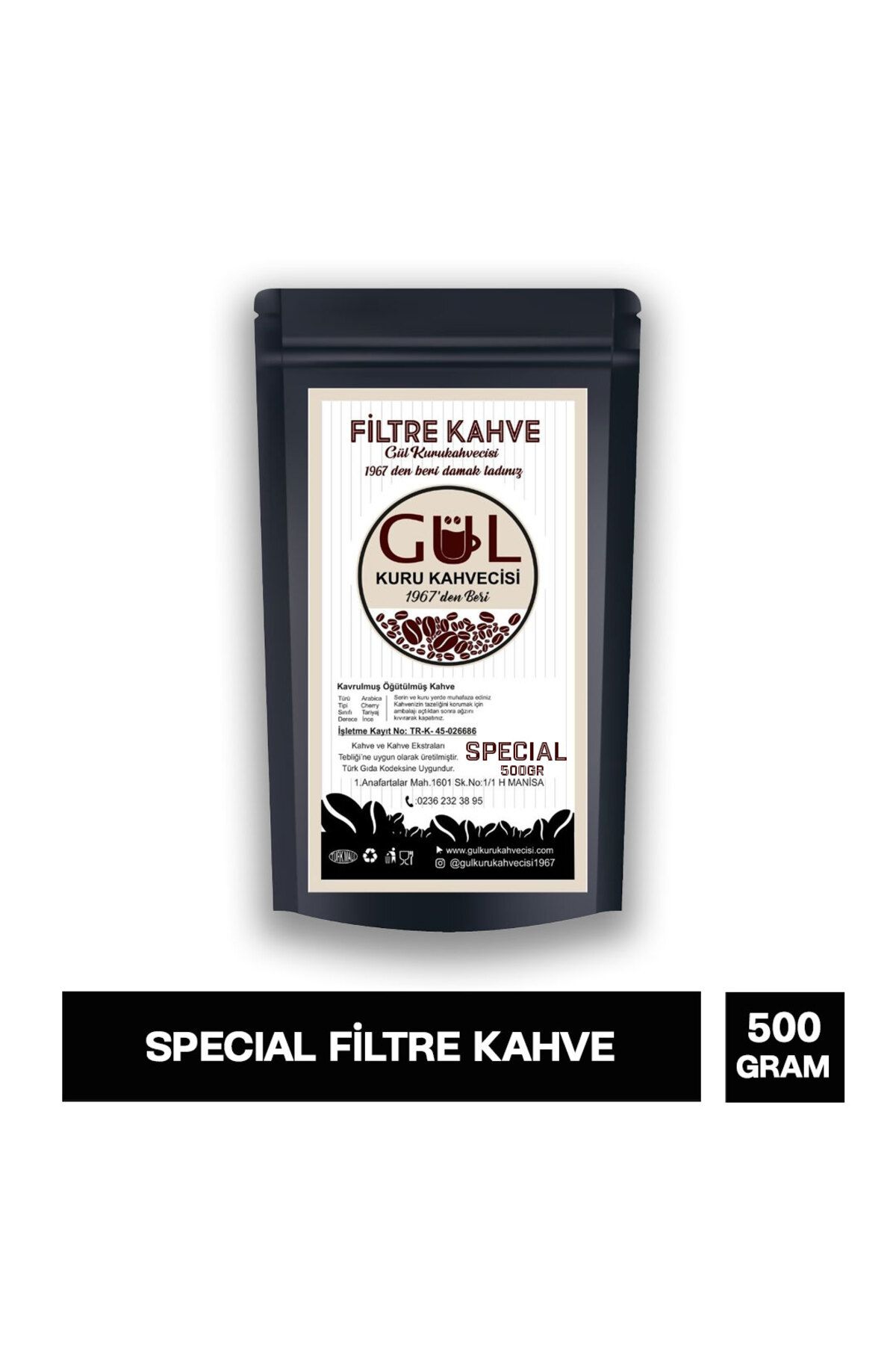 GÜL KURU KAHVECİSİ Filtre Kahve Öğütülmüş 500 Gr