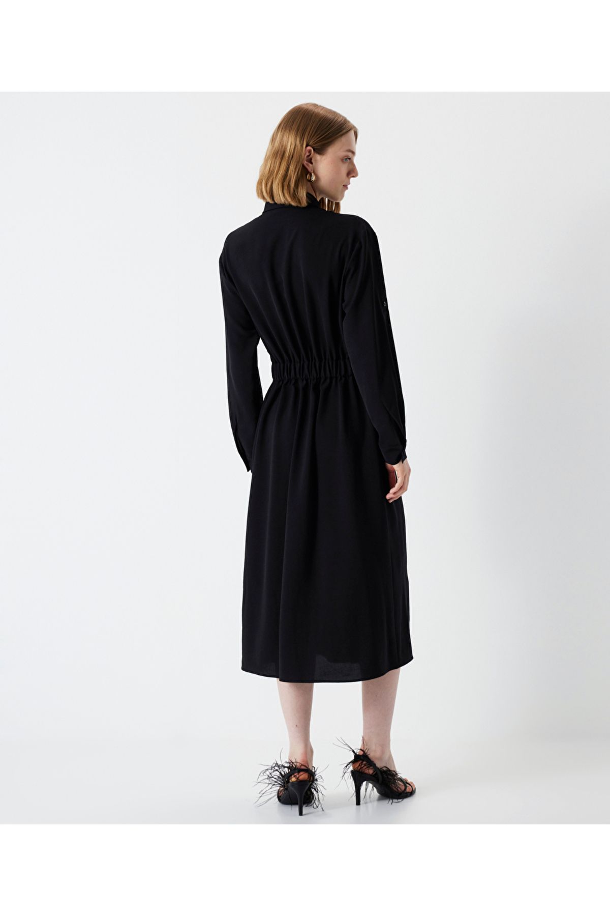 İpekyol-Adjustable Waist Shirt Dress 5
