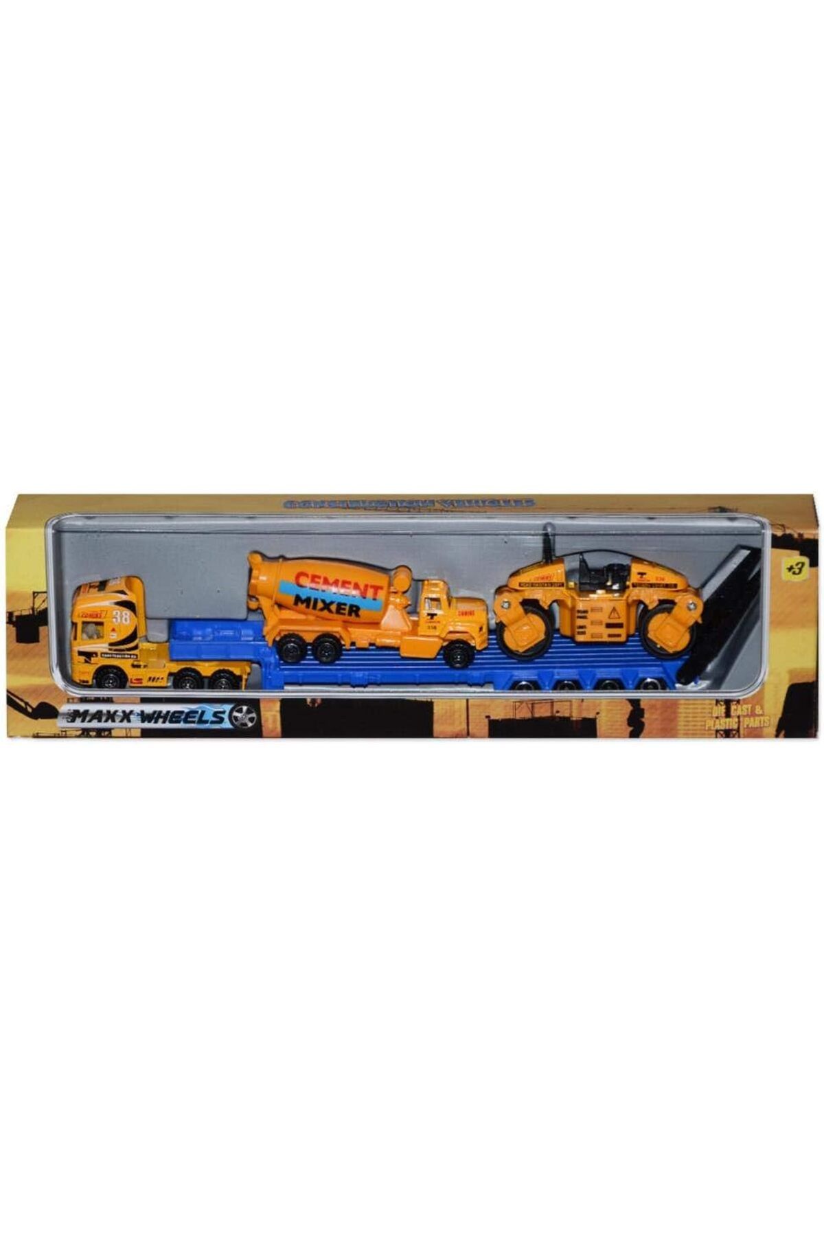 STOREMAX dlshop Sun-Pio-Mxx-Dc.Inşaat Set Tir/Çekici Üstü 2 Araç 3A. star 990396