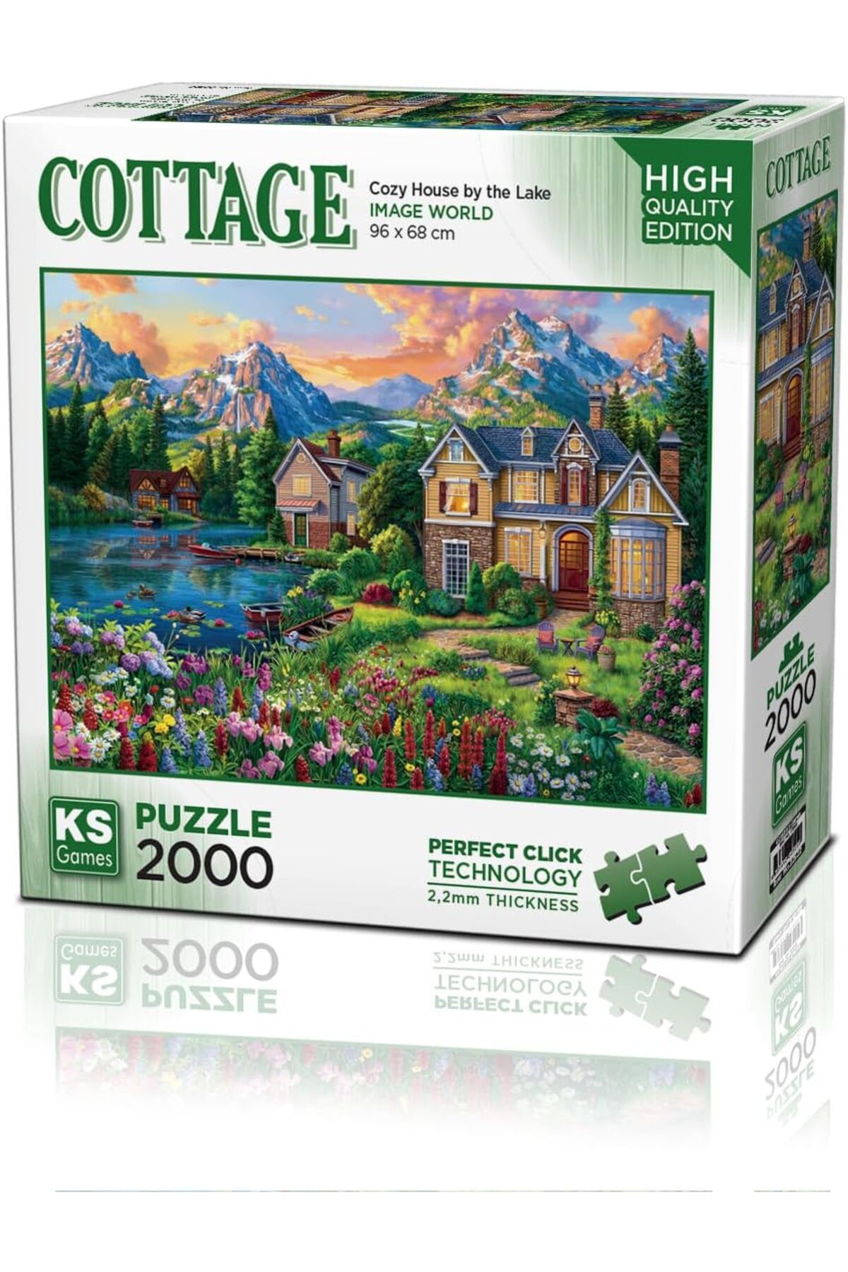 STOREMAX htpshopmx Cozy House By The Lake 2000 Parça Puzzle -KS Puzzle str http 1092444