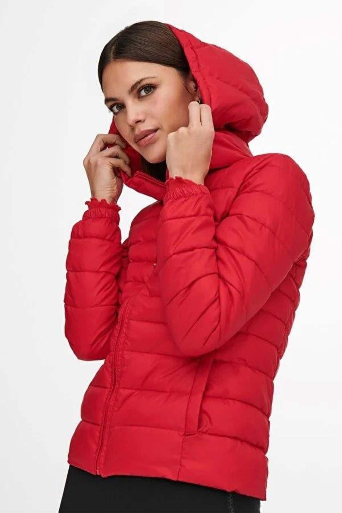 Only-Onltahoe High Risk Red Hooded Jacket - Otw Noos 15156569 4