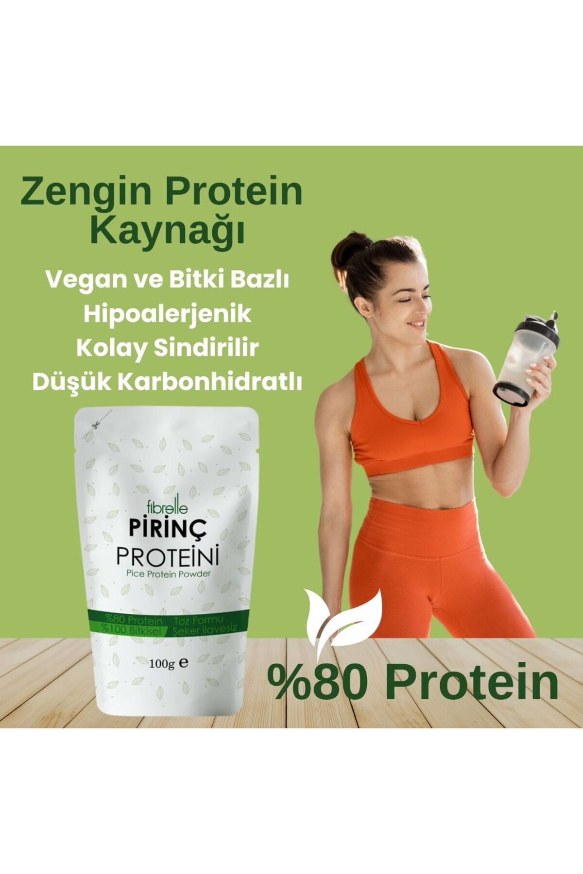 Fibrelle Saf Bezelye Proteini Tozu 100gr-5