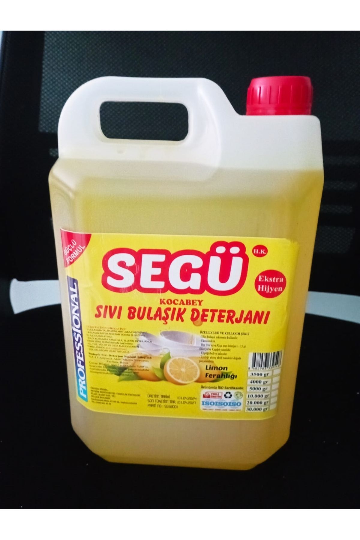 SEGÜ 5 lt/5 kg ekstra hijyen limon ferahlığı bulaşık deterjanı