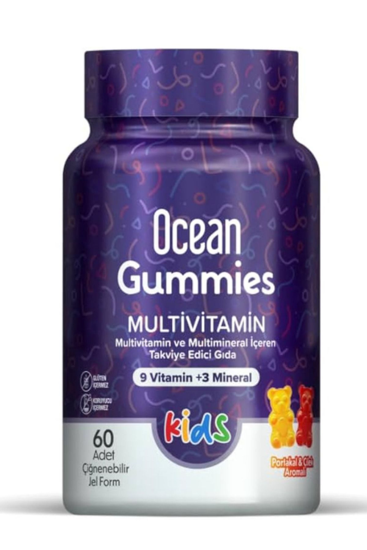 Ocean Orzax OCEAN SMART GUMMIES MULTİVİTAMİN 60 ADET ÇİĞNENEBİLİR JEL FORM