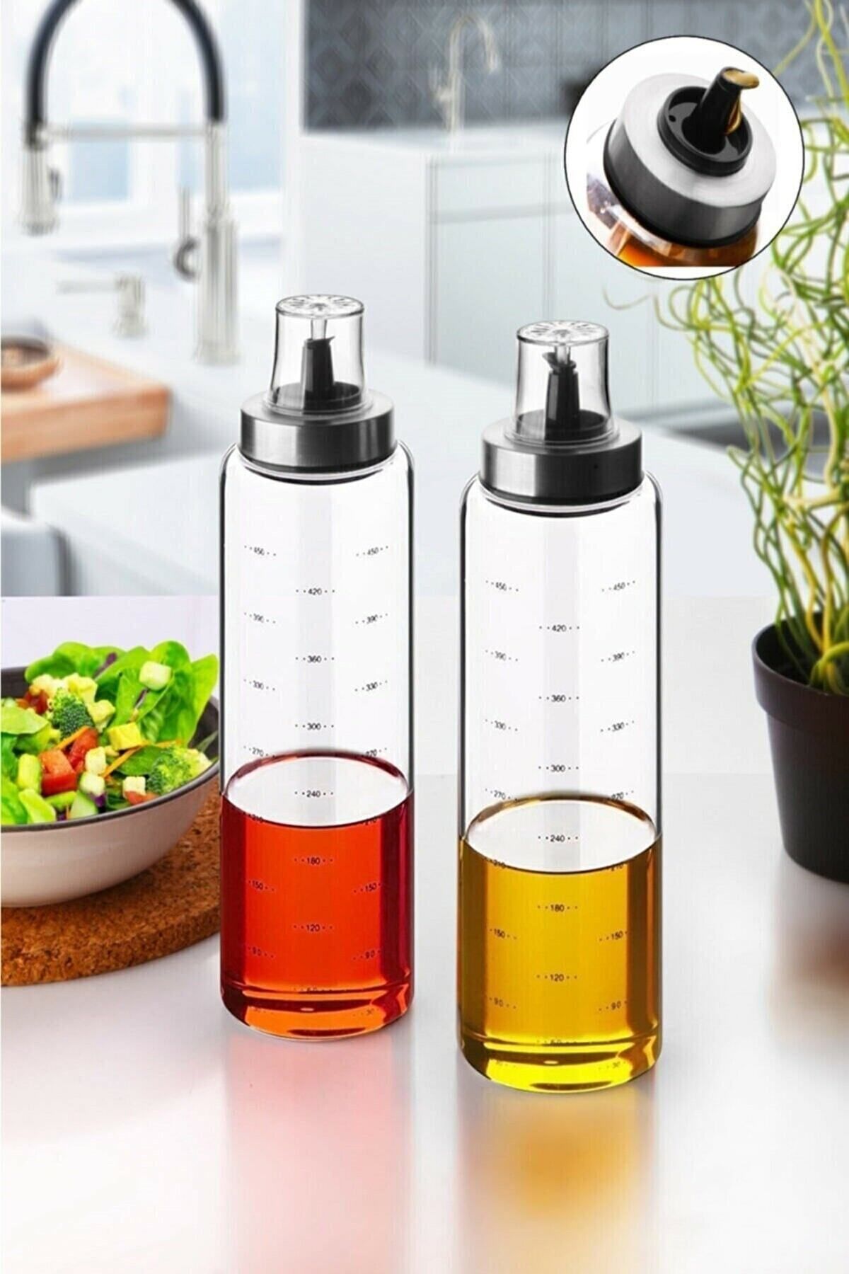 DORRY HOME 2 Adet Cam Yağlık Sirkelik 500 Ml Borosilikat Damlatmaz