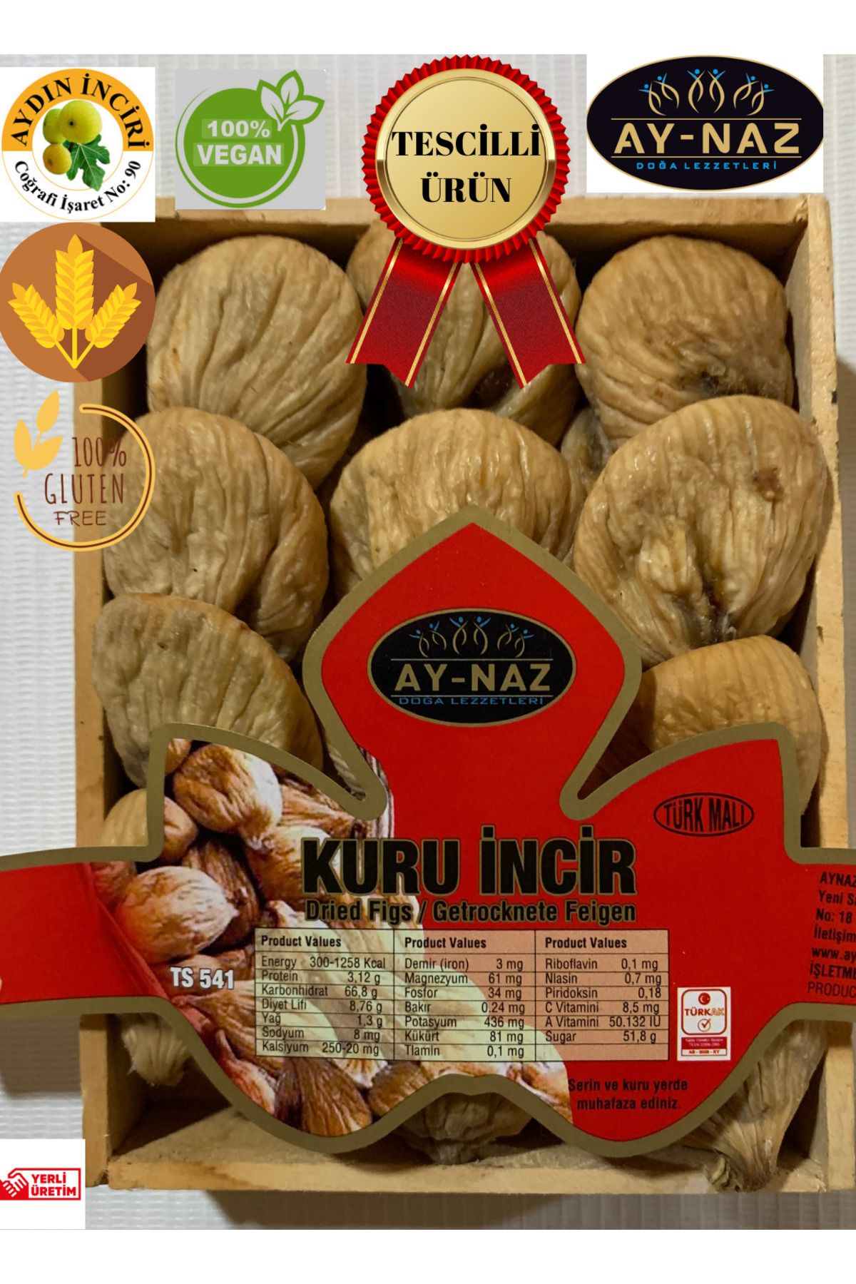 Genel Markalar Kuru İncir Ahşap Protoben 400 gr