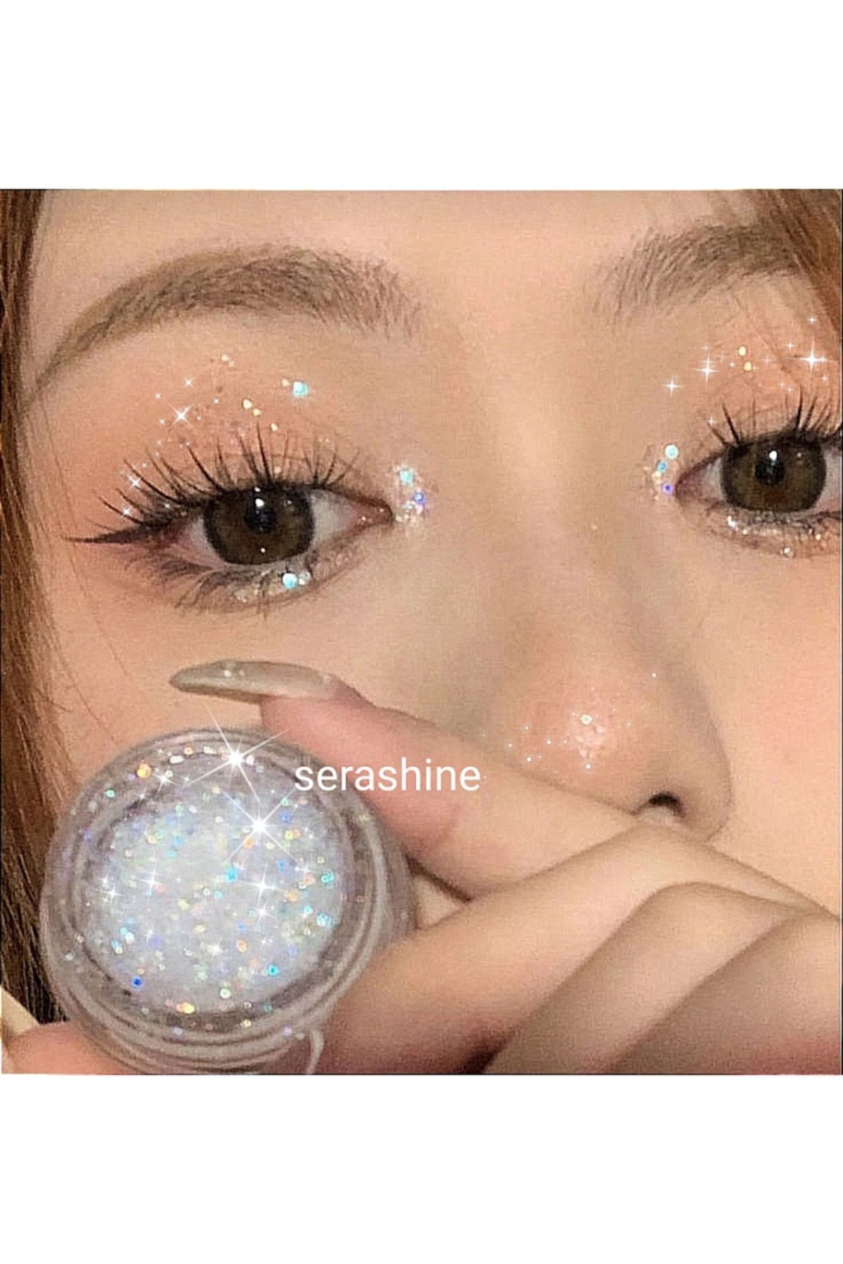 Serashine Beyaz Glitter Jel Far Yüz Saç Ve Vücut Simi