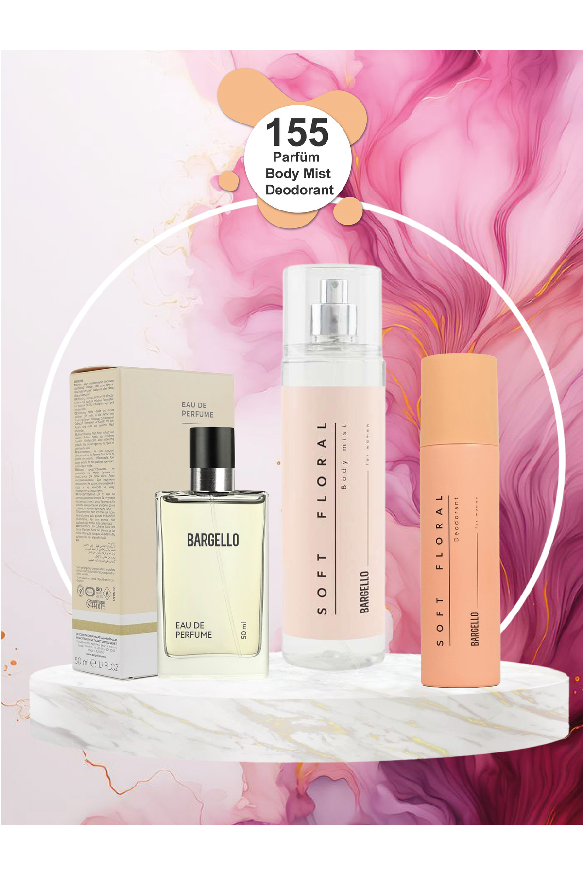 Bargello 155 Kadın Parfüm Seti Floral Edp+deo+body Mist — BRGEST3AR155